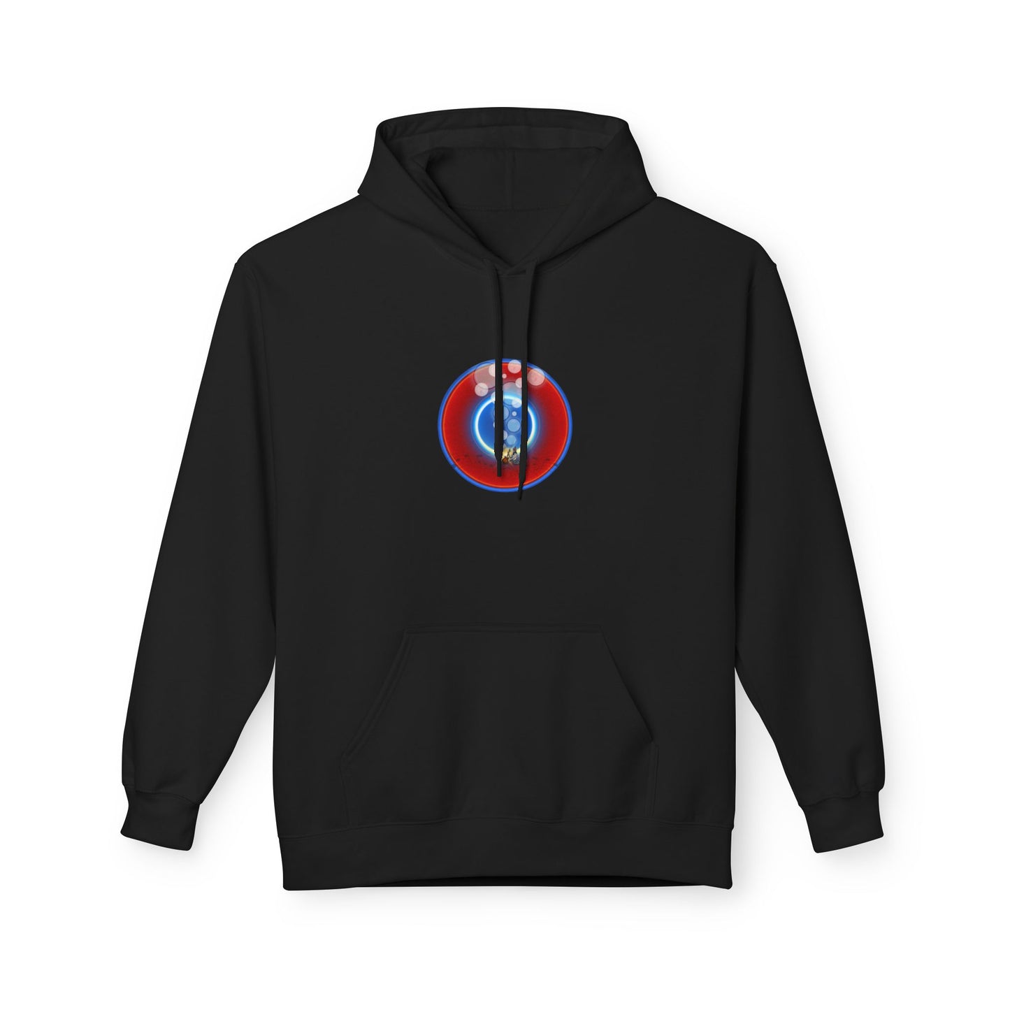 Fleece Harry Hoodies [Midweight Soft-style] - "The Bubbler's Donut" - w/rustic red donuts