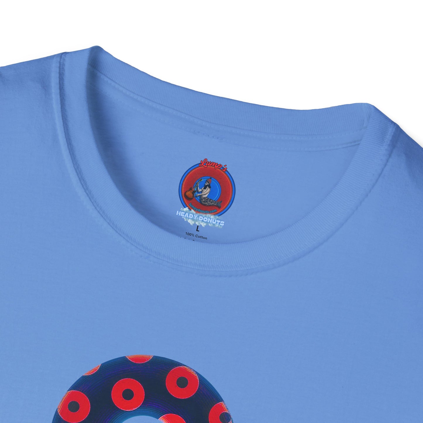 Plain Donuts/Unisex Soft-Style - "Plain Blimpy Paradoxical Donuts" - dark navy/bright red donuts