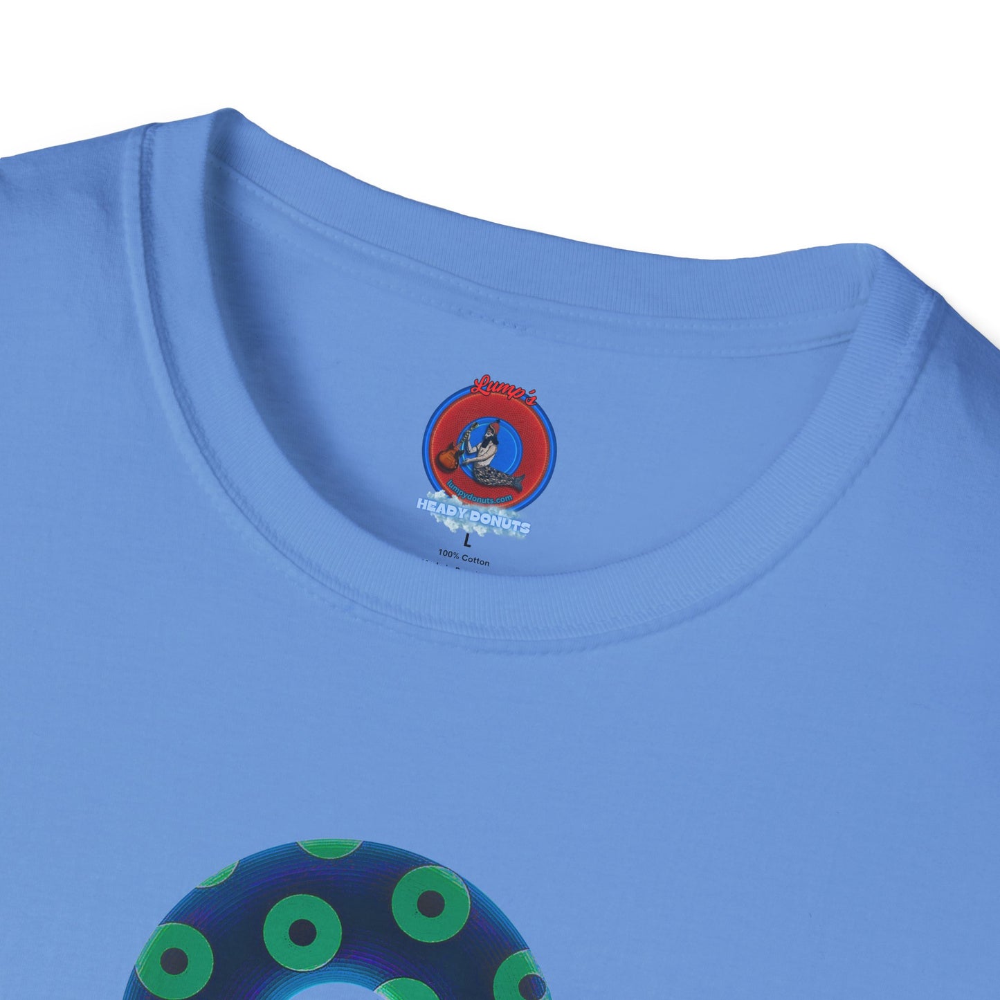 Plain Donuts/Unisex Soft-Style - "Plain Blimpy Paradoxical Donuts" - dark blue/jade green donuts