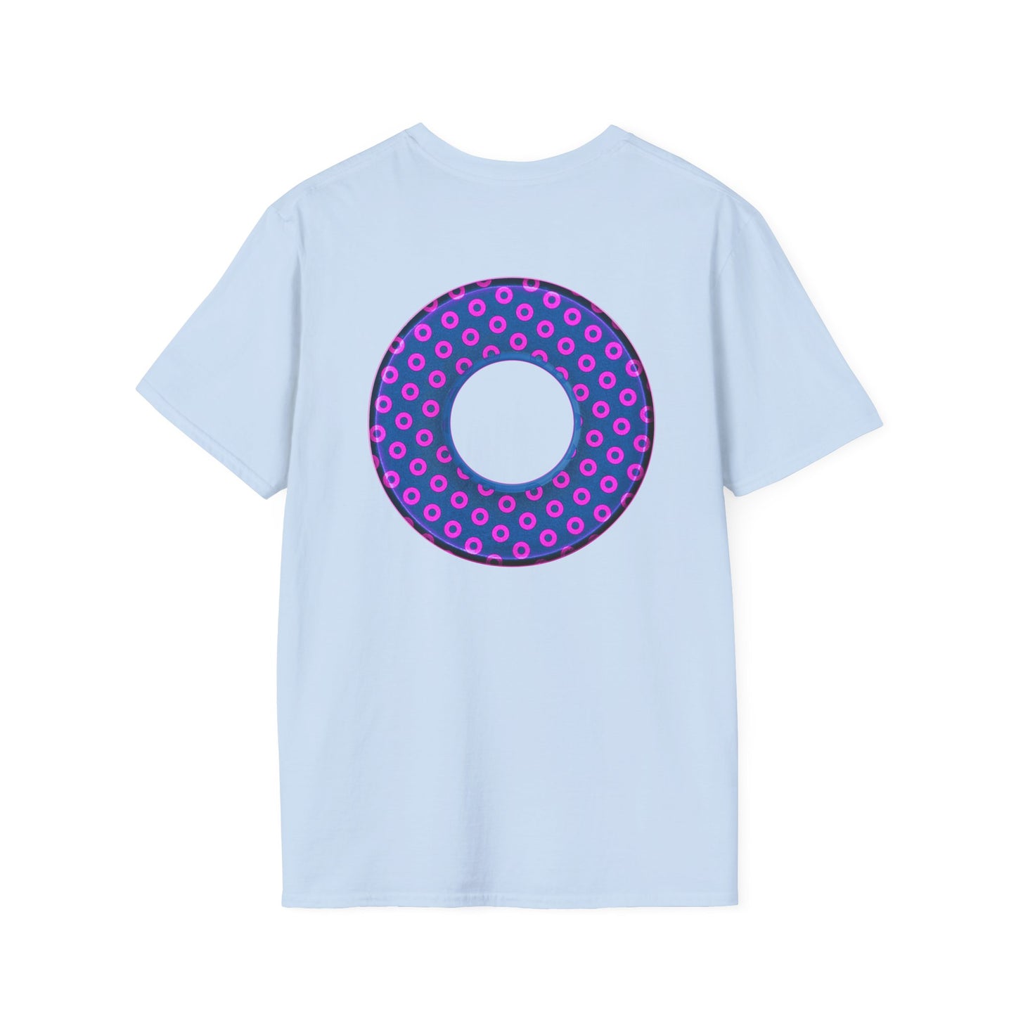 Plain Donuts/Unisex Soft-Style - "Plain Electric Paradoxical Donuts" - pink/dark blue donuts