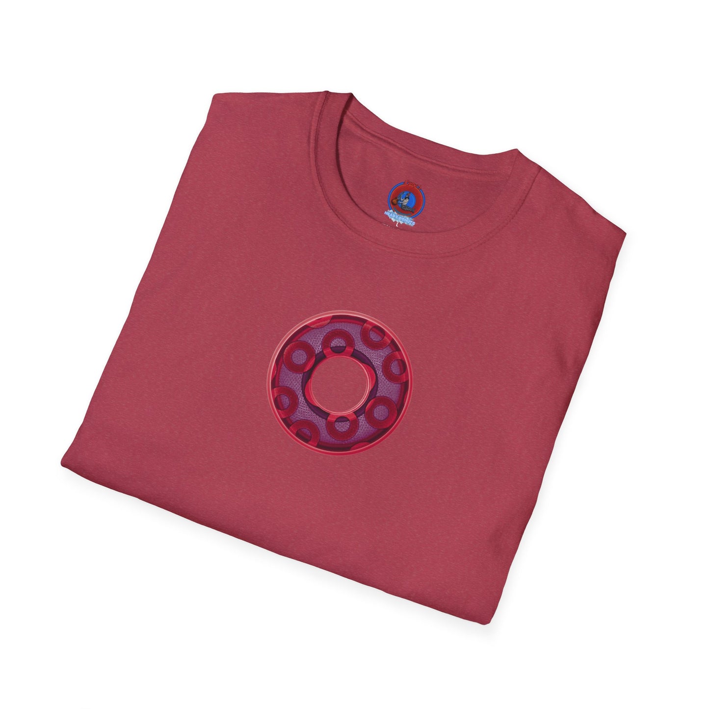 Plain Donuts/Unisex Soft-Style - "Plain Rustic Paradoxical Donuts" - mauve/purple donuts