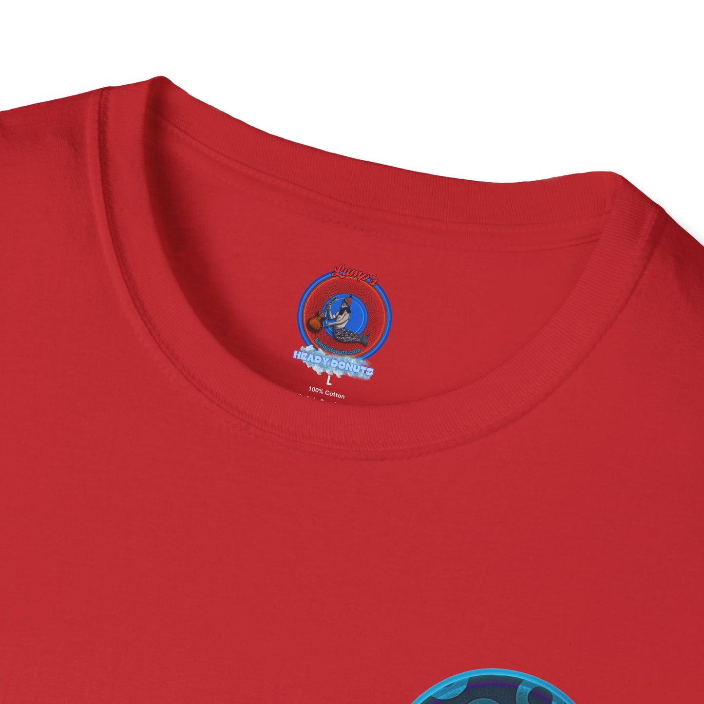 Classic Donut Tee - Unisex Soft-Style - "Wooked Cream - YEMSG Donut " - blue/teal rustic paradox donut - variant 7