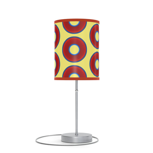 Lumpy Accent Lamps - red vivid donuts w/yellow background