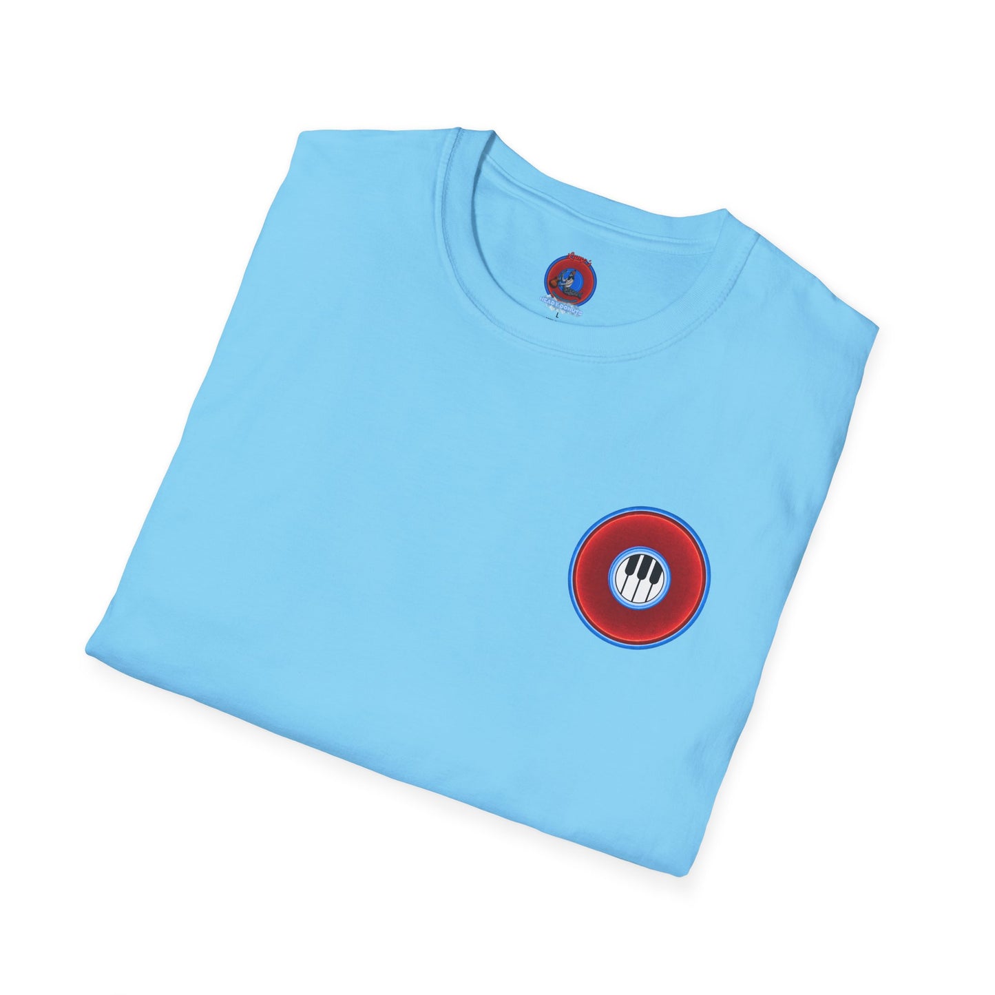 Classic Donut Tee - Unisex Soft-Style - "Rage Side Donut" - vivid red donut - variant 1
