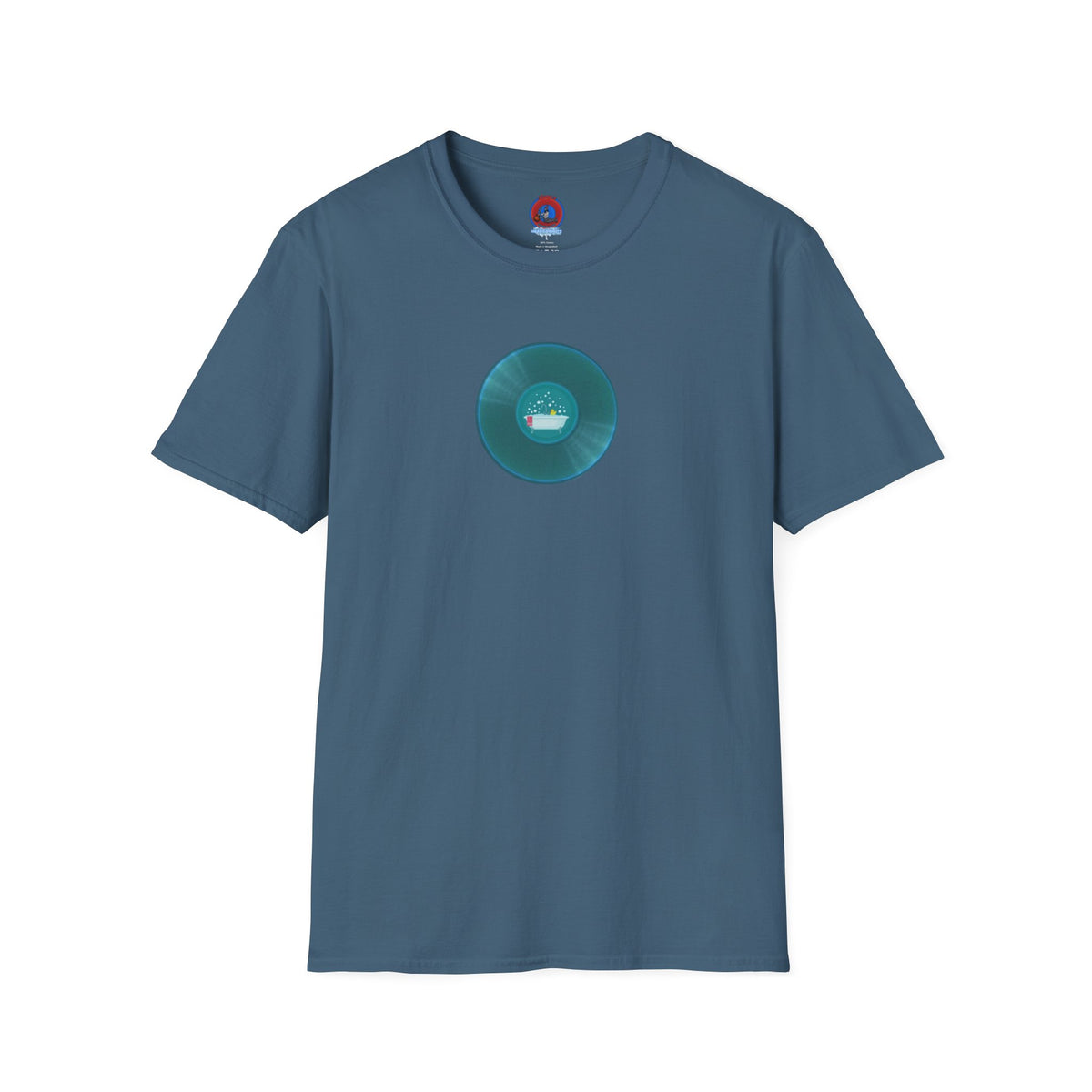 Classic Donut Tee - Unisex Soft-Style - "Bathtub Fun" - dark aquamarine donut
