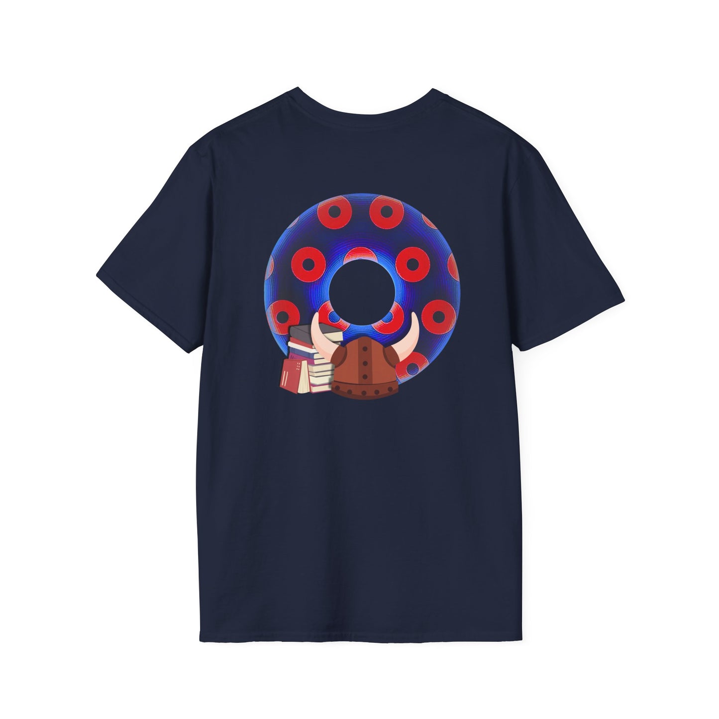 Classic Donut Tee - Unisex Soft-Style - "El Fuego Donut" - paradoxical blue/red donut