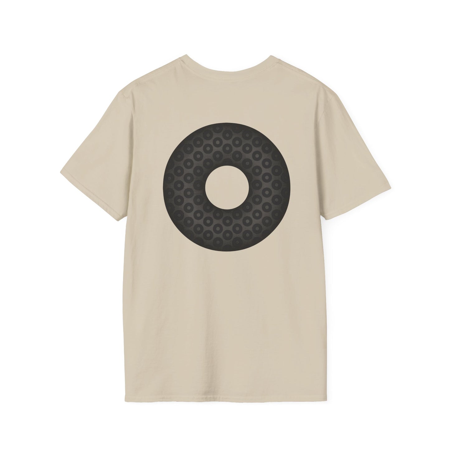 Plain Donuts/Unisex Soft-Style - "Plain Paradoxical Grided Donut" - black/black donuts