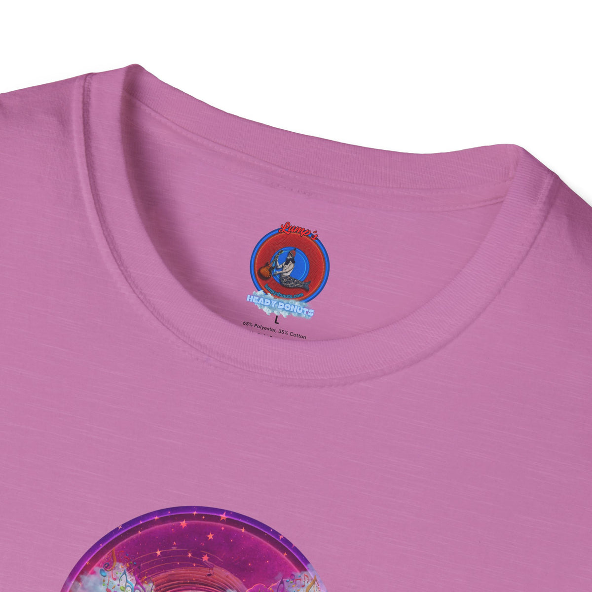 Classic Donut Tee - Unisex Soft-Style - "Pillow Donuts of Cotton" - vivid magenta pic donut