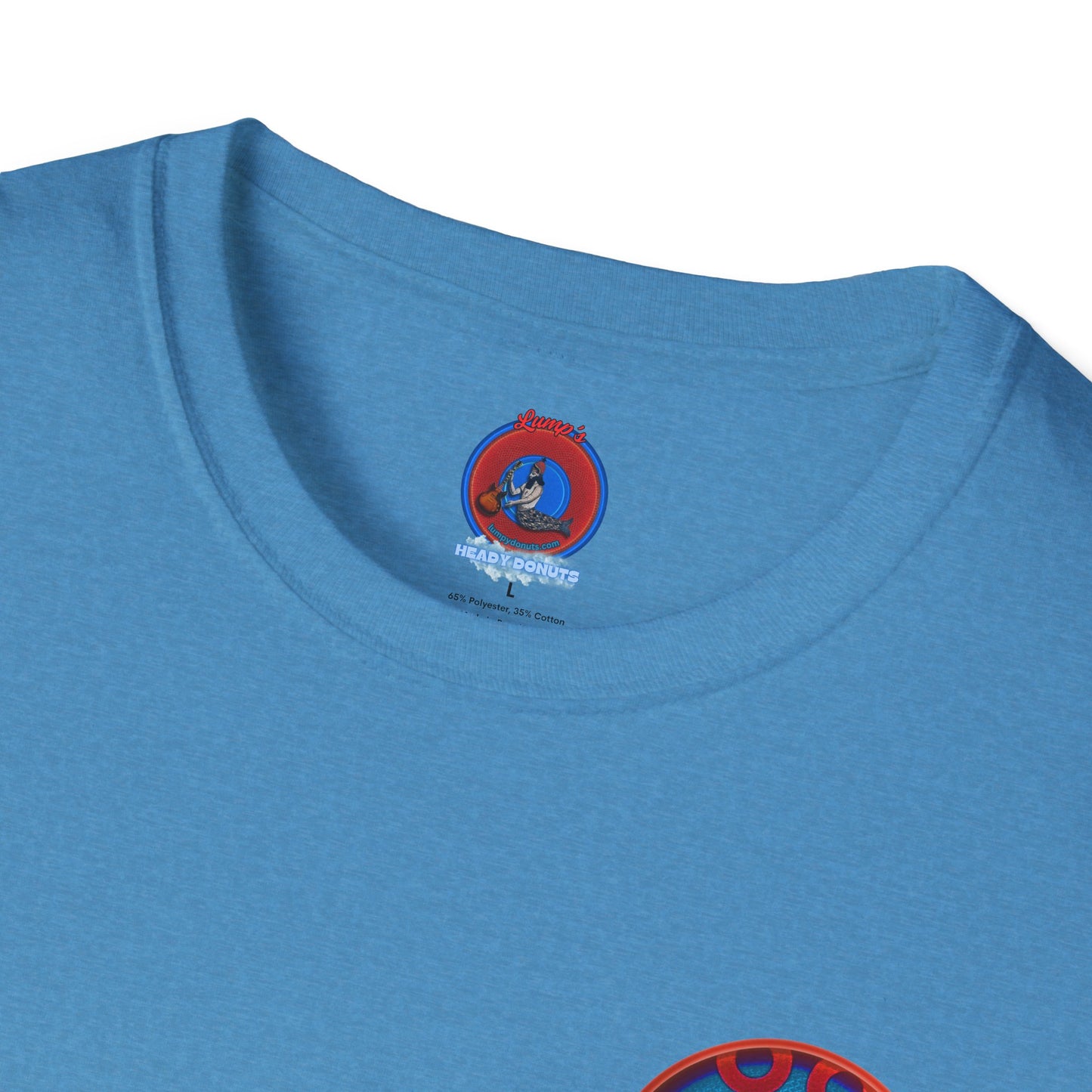 Classic Donut Tee - Unisex Soft-Style - "We All Scream It's ICE Cream" - blue/red rustic paradox donut
