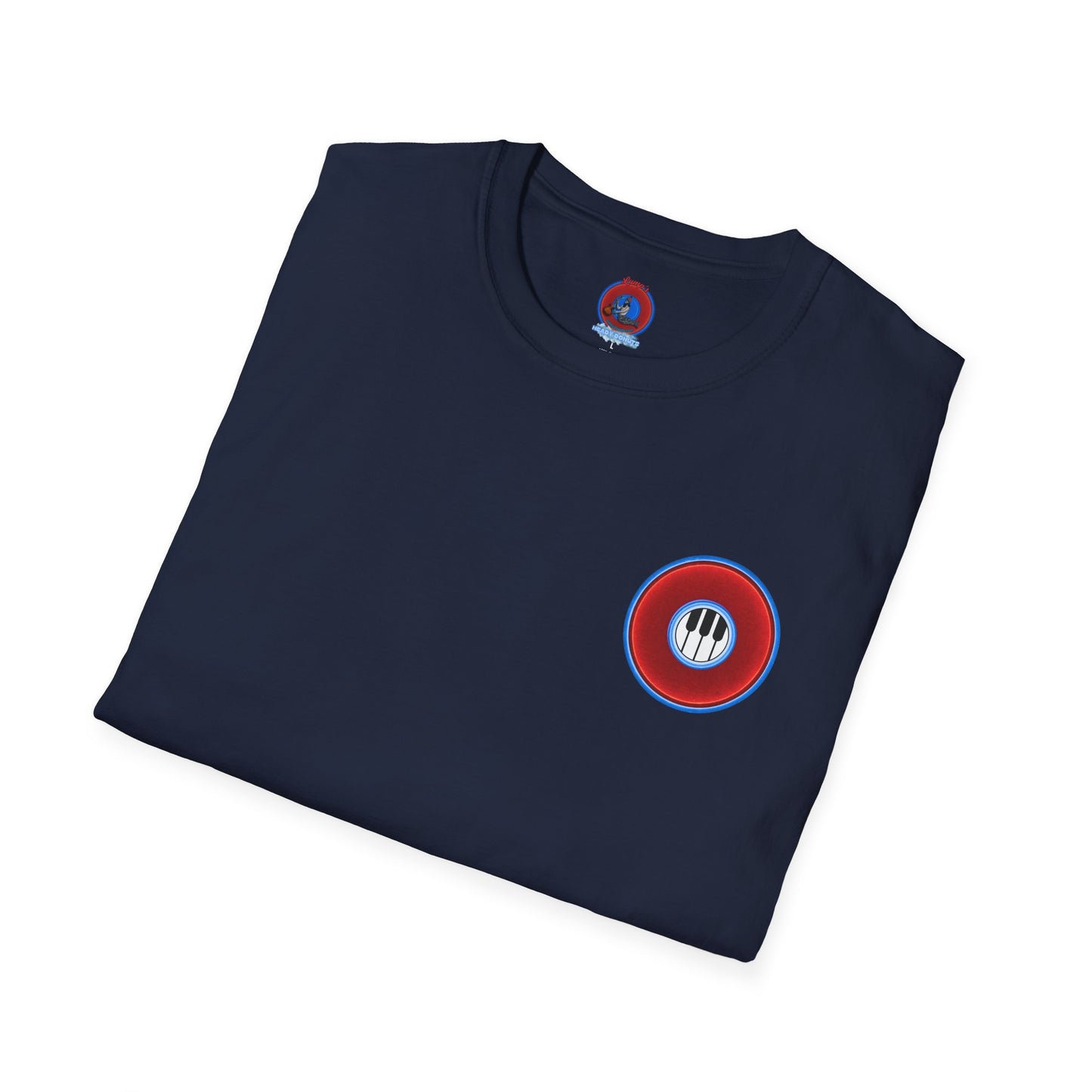 Classic Donut Tee - Unisex Soft-Style - "Rage Side Donut" - vivid red donut - variant 1