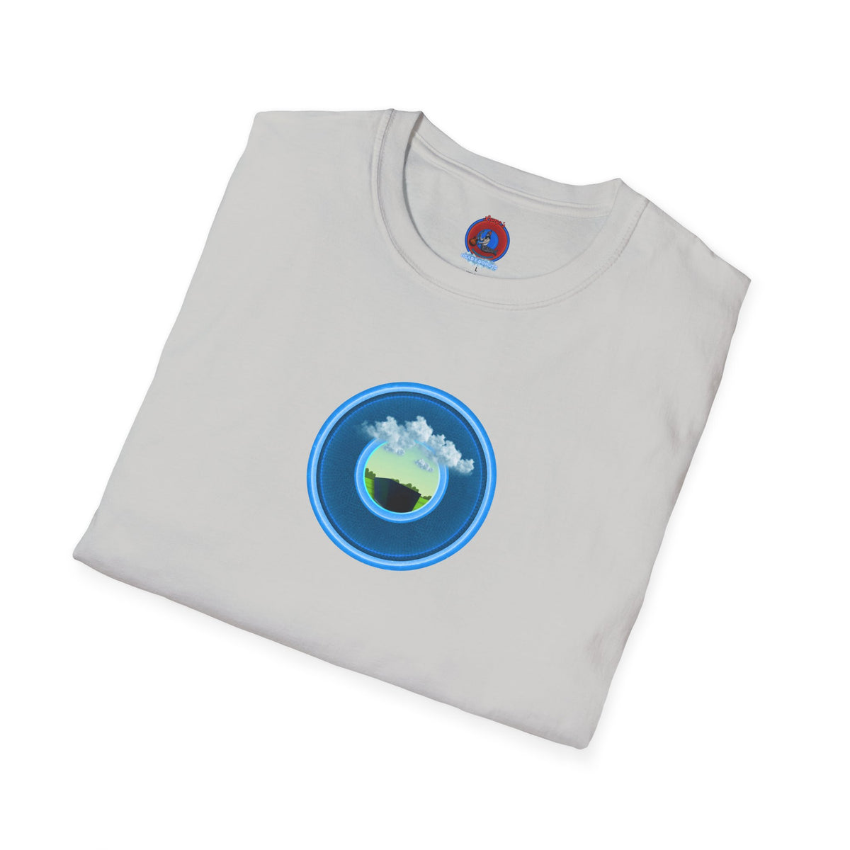 Classic Donut Tee - Unisex Soft-Style - "Got Rhombus?" - series 1.0  - variant 1 - blue/blue donut