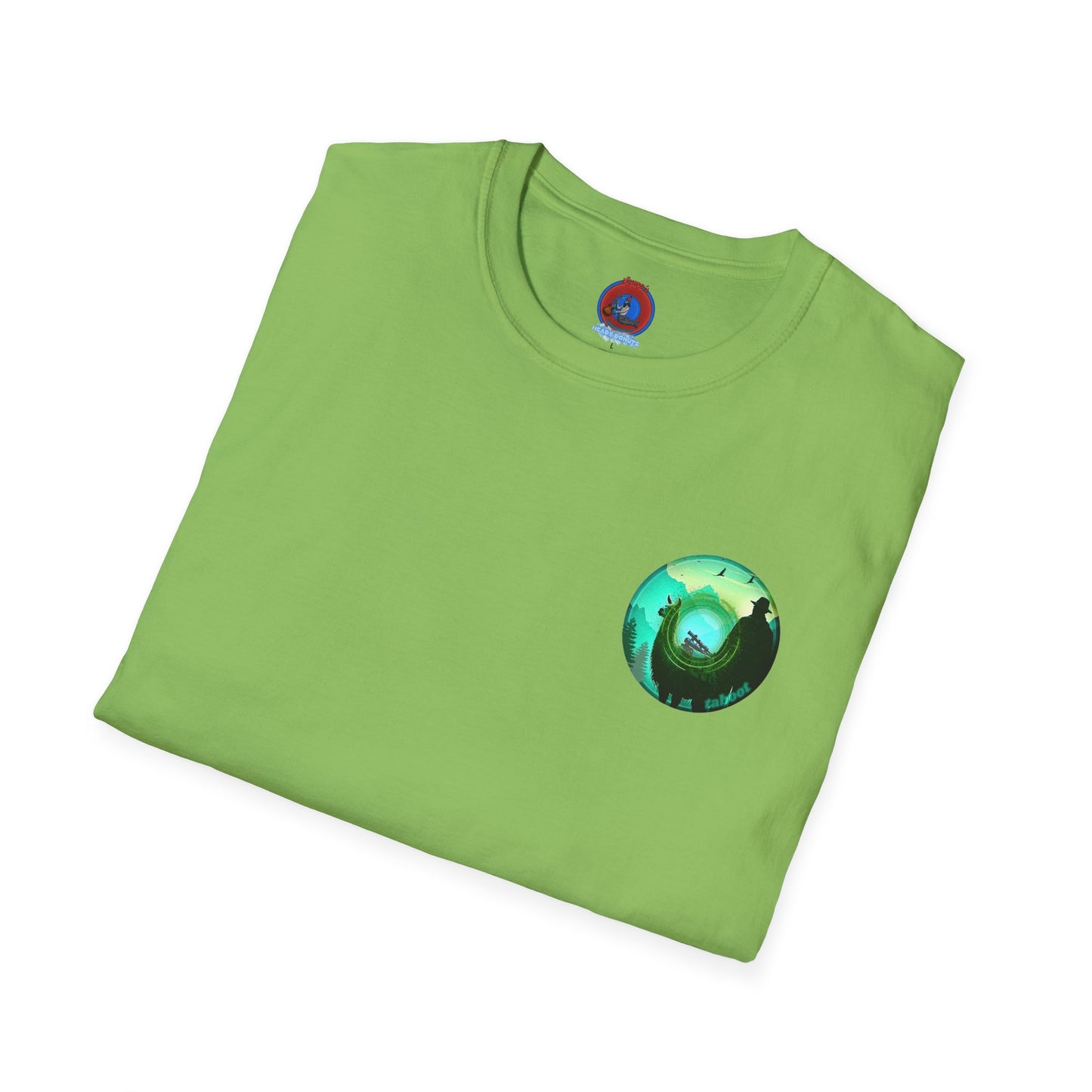 Classic Donut Tee - Unisex Soft-Style - "The Taboo(t) Donut" - green/picture donut