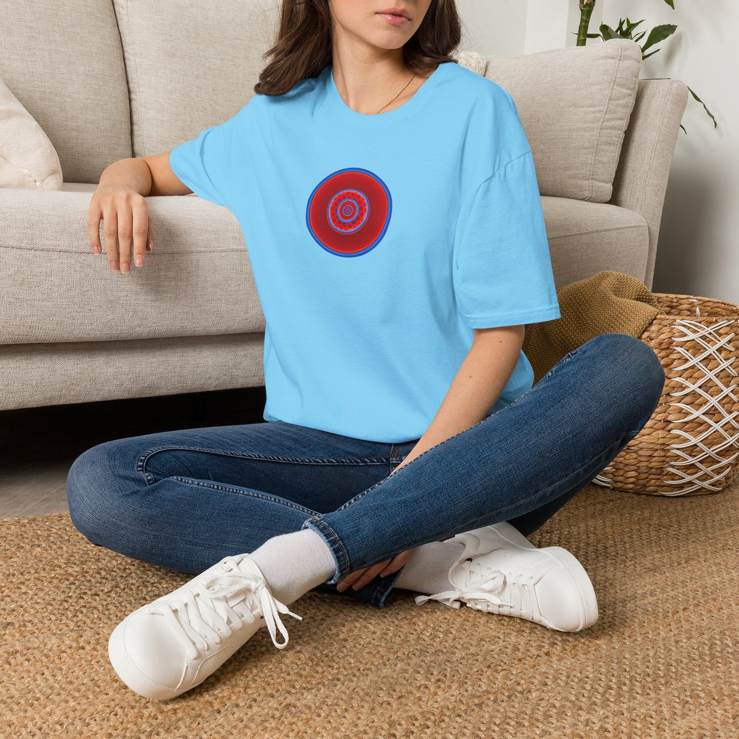Classic Donut Tee - Unisex Soft-Style - "Spinning in Circles" - vivid paradox donut pattern