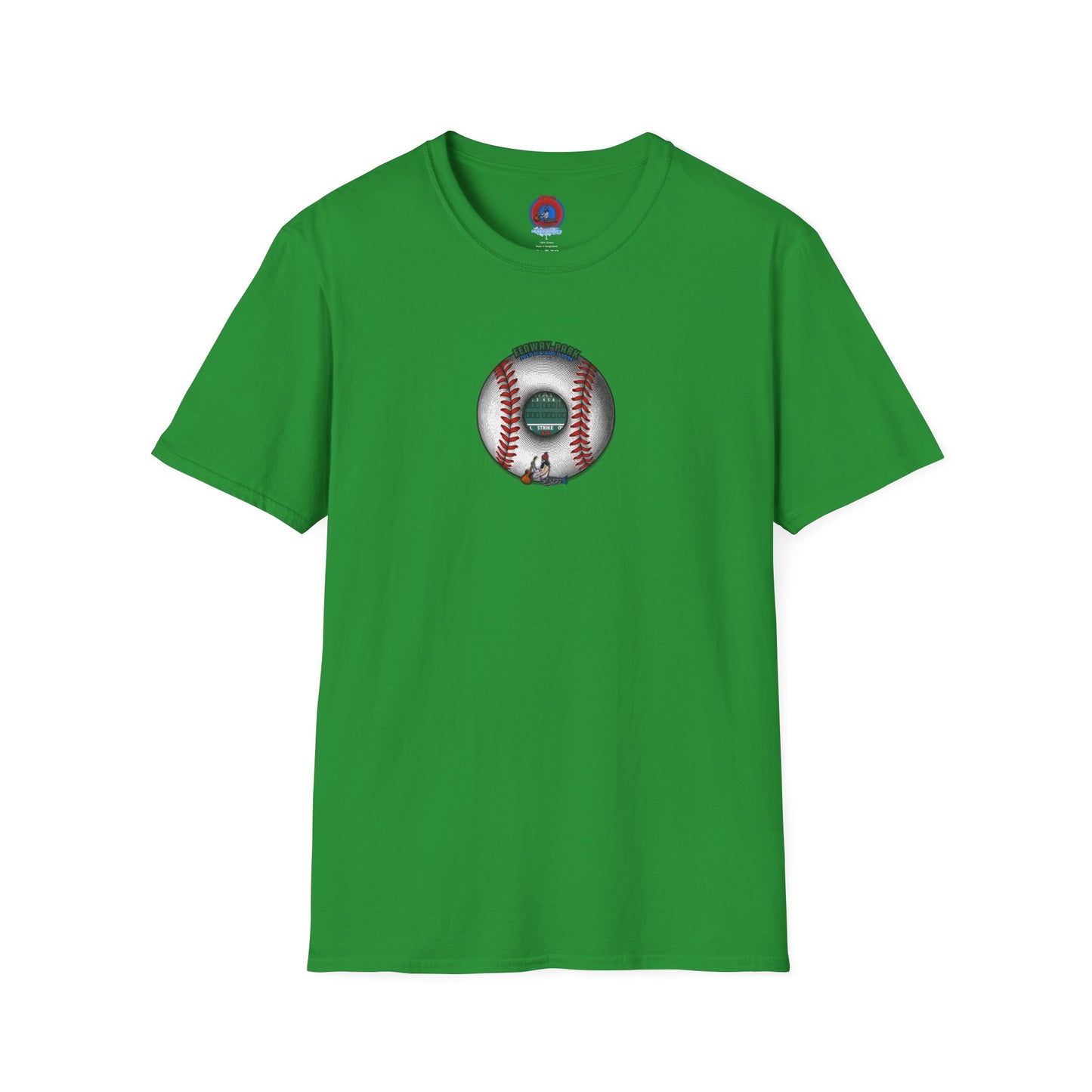 Classic Donut Tee - Unisex Soft-Style - "Phenway Ballpark Donuts" - white/red major league donut - variant 6