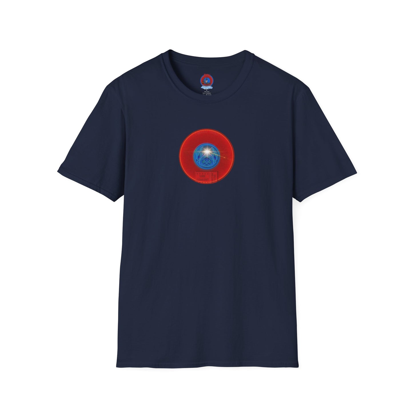 Classic Donut Tee - Unisex Soft-Style - "Golgi Donuts" - vivid red donut - variant 2