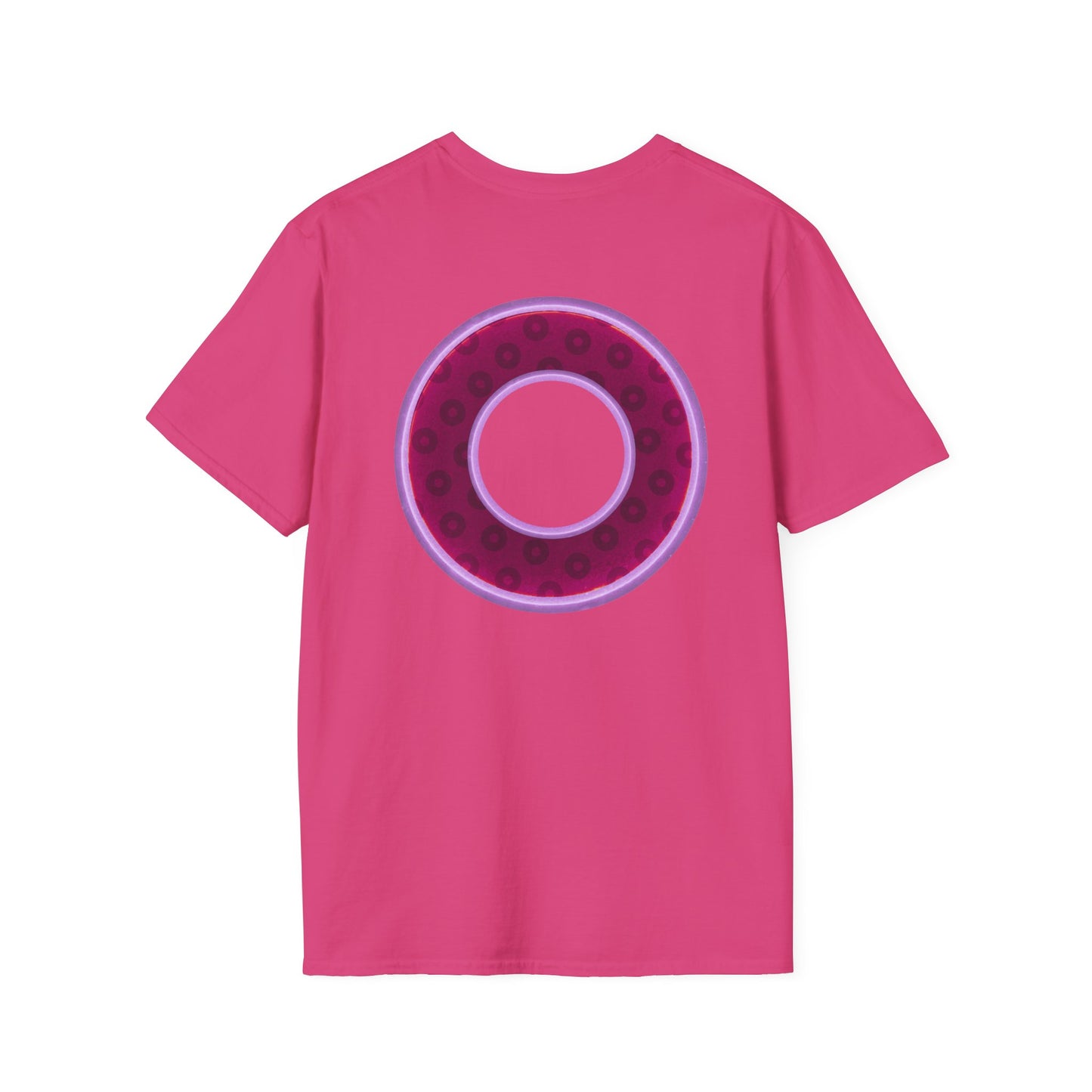 Plain Donuts/Unisex Soft-Style - "Plain Wide Mouthed Paradoxical Donuts" - red-purple/light purple donuts