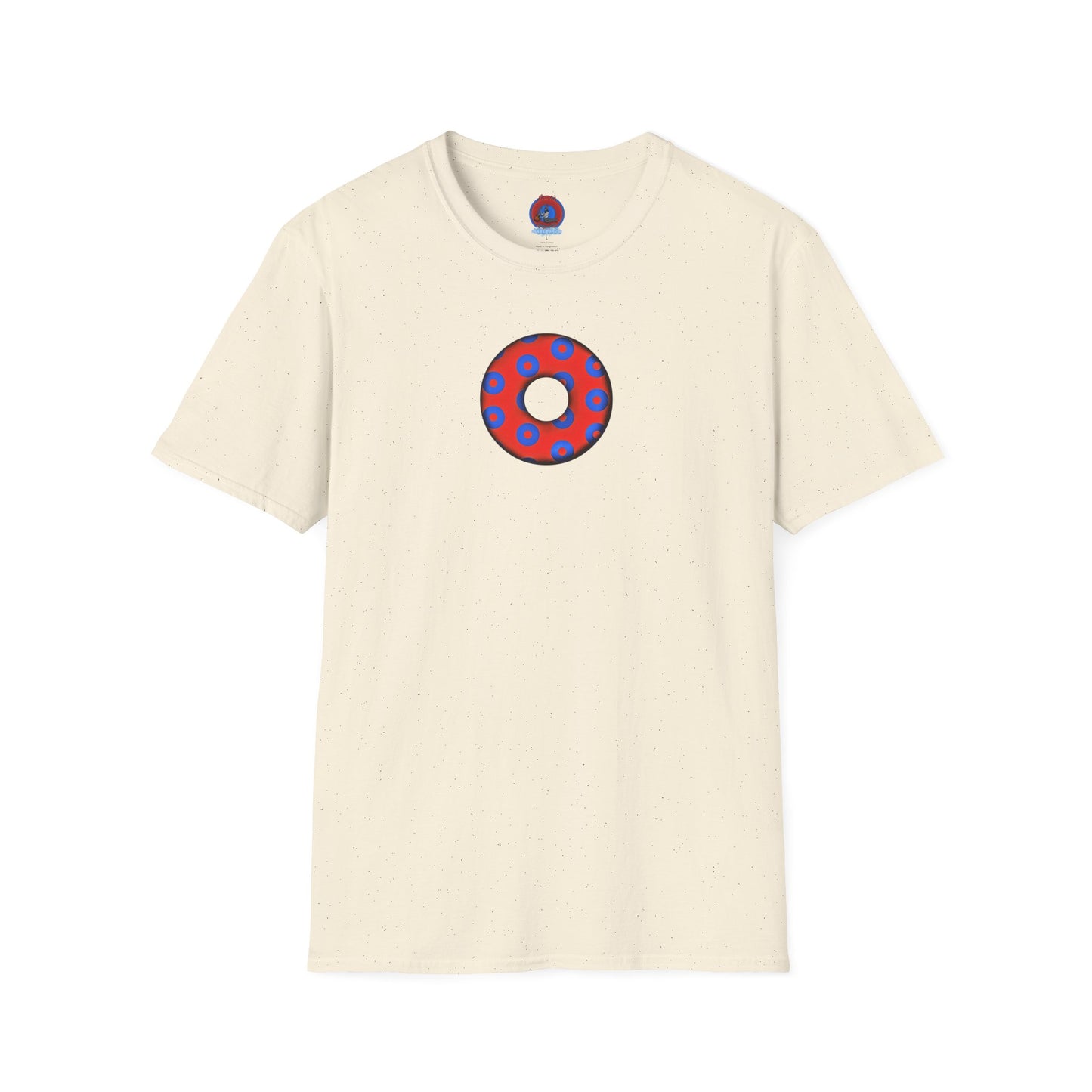 Plain Donuts/Unisex Soft-Style - "Plain Blimpy Paradoxical Donuts" - red/blue donuts