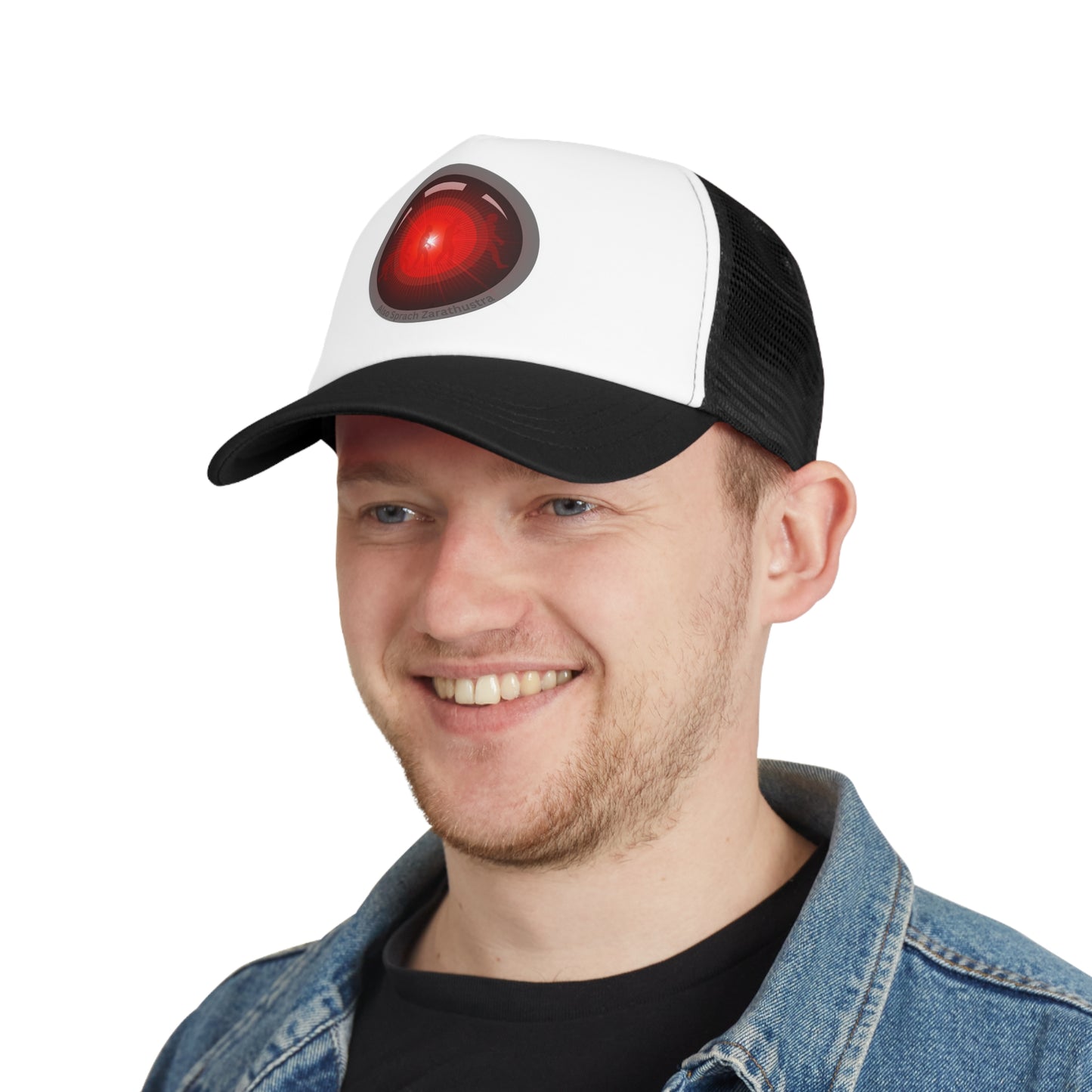 Lumpy Trucker Hat - "2025: A Donut Odyssey" - variant 1 - red/black/grey donut