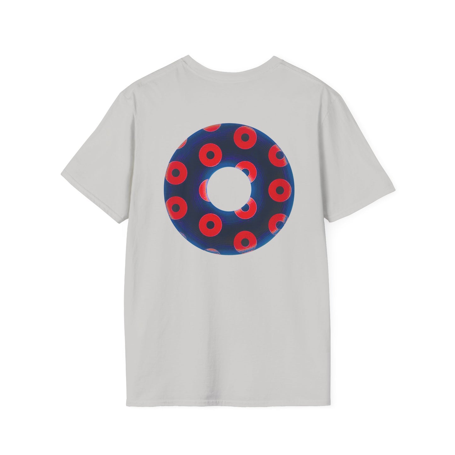 Plain Donuts/Unisex Soft-Style - "Plain Blimpy Paradoxical Donuts" - dark navy/bright red donuts