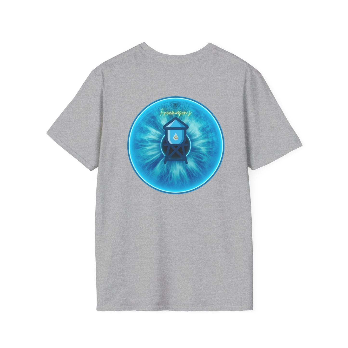 Classic Donut Tee - Unisex Soft-Style - "The Peering Donut of Opacity" - light blue idonut - variant 1