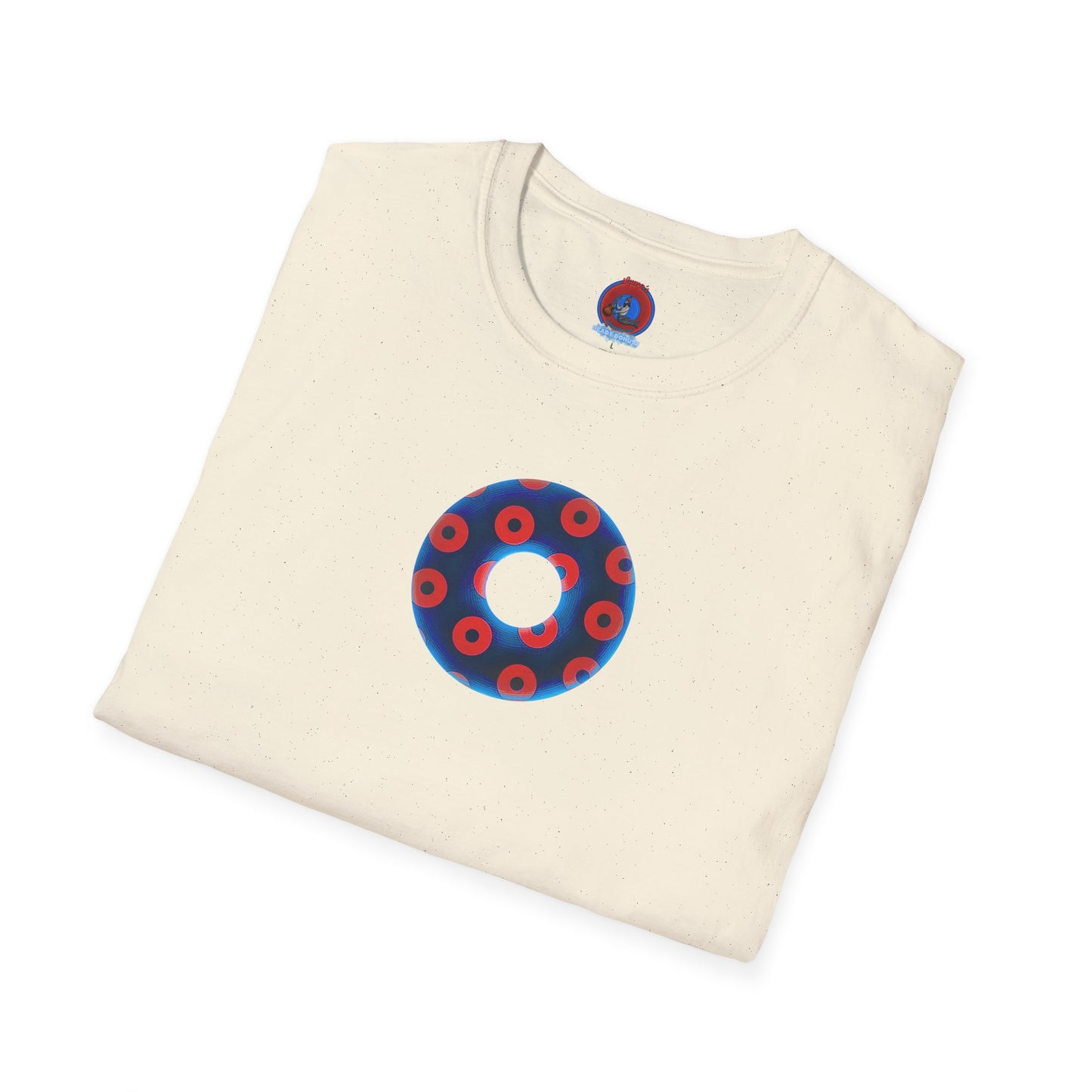 Plain Donuts/Unisex Soft-Style - "Plain Blimpy Paradoxical Donuts" - royal blue/bright red donuts