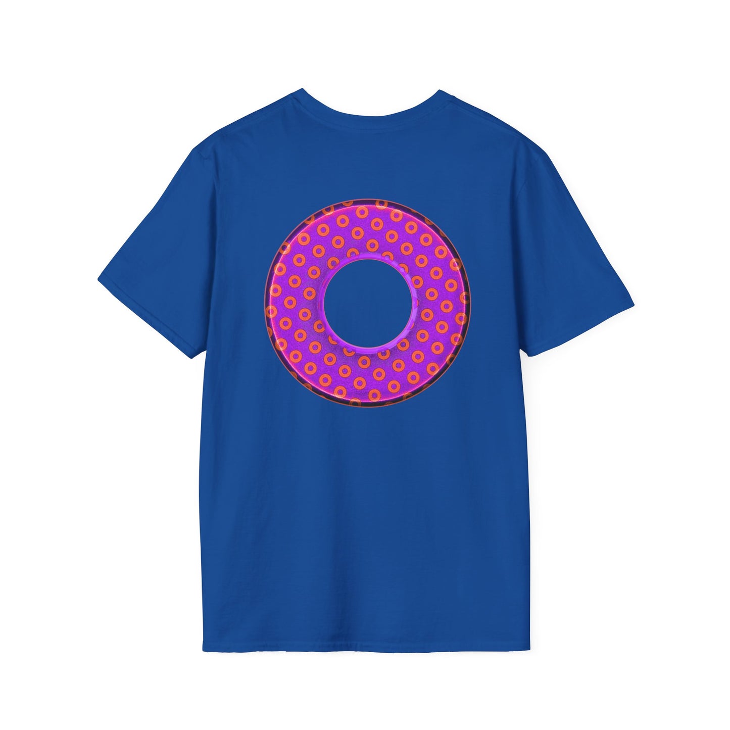 Plain Donuts/Unisex Soft-Style - "Plain Electric Paradoxical Donuts" - bright purple/red donuts