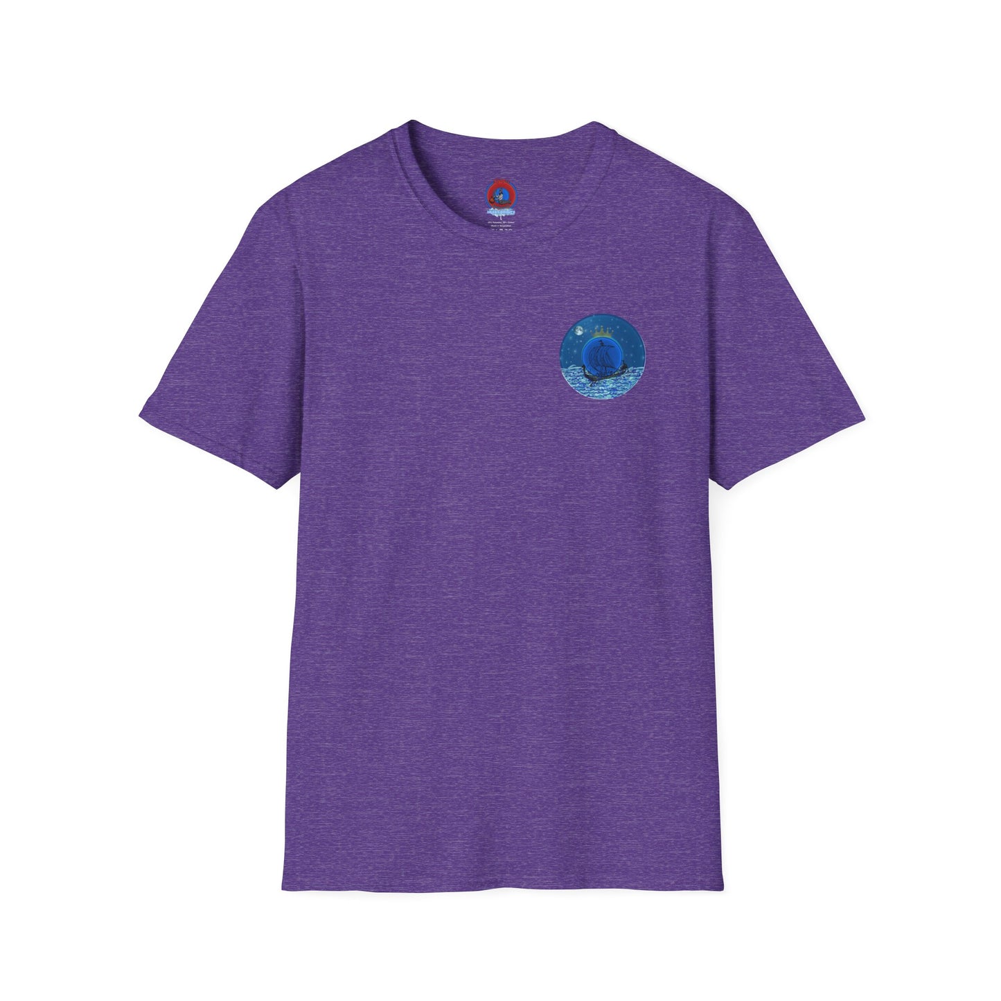 Classic Donut Tee - Unisex Soft-Style - "Stately Donut of the Prince" - series 1.0  - blue donut