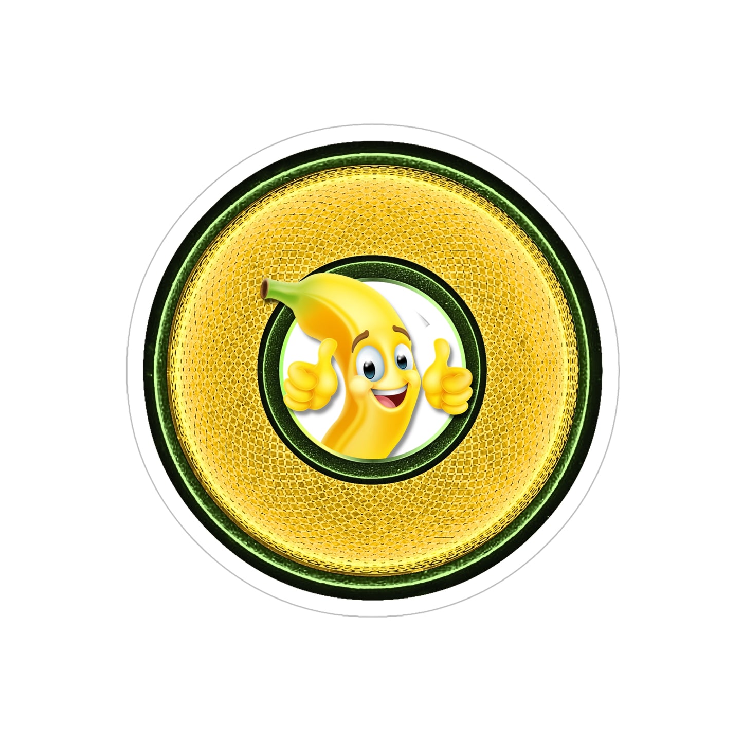 Donut Bumper/Outdoor Sticker - "Dis Sheet... it's Bananas" - variant 5 - golden donut - [Die-Cut] 6"x 6"