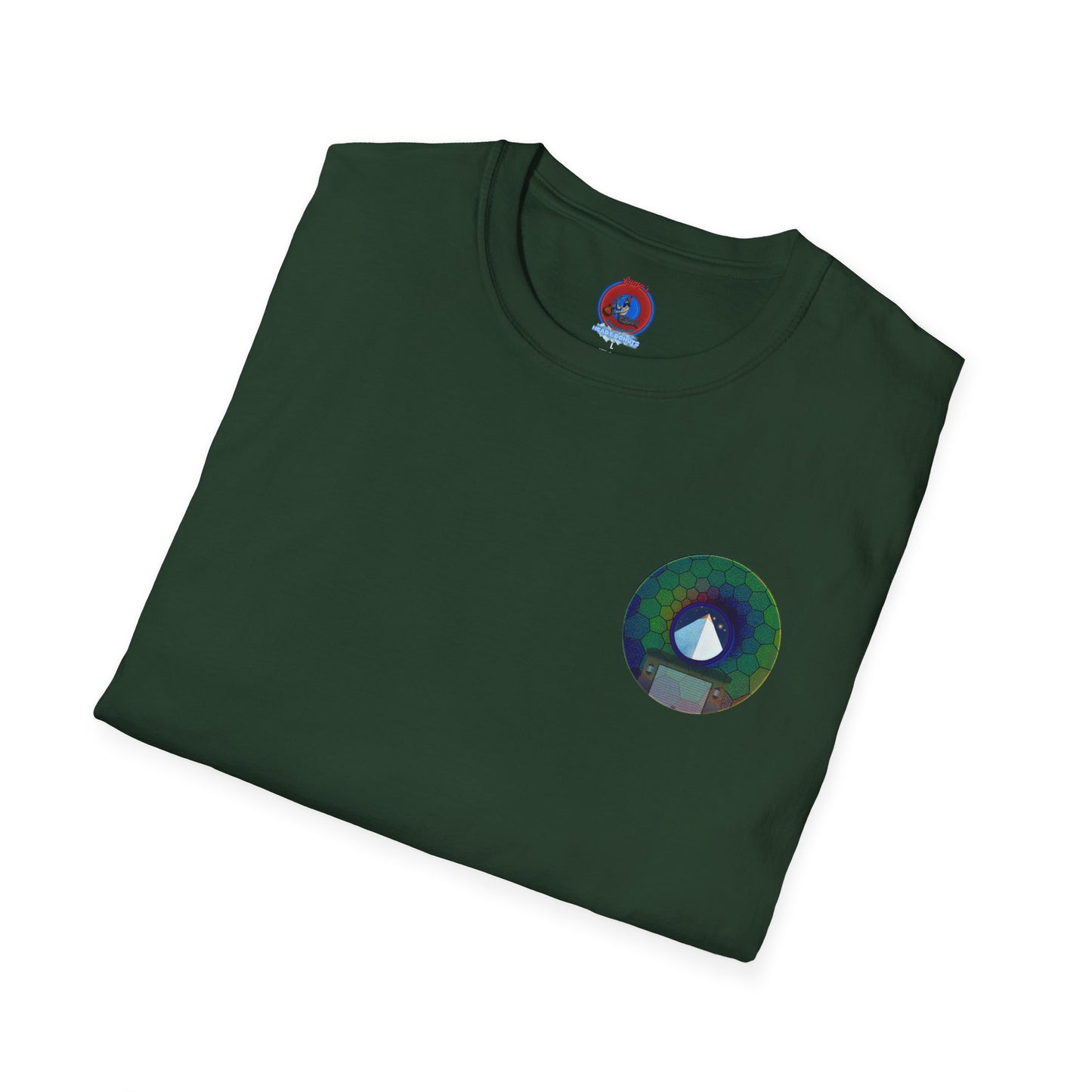 Classic Donut Tee - Unisex Soft-Style - "Limestone Donuts so Large" - variant 8 - green hexadonut w/garage