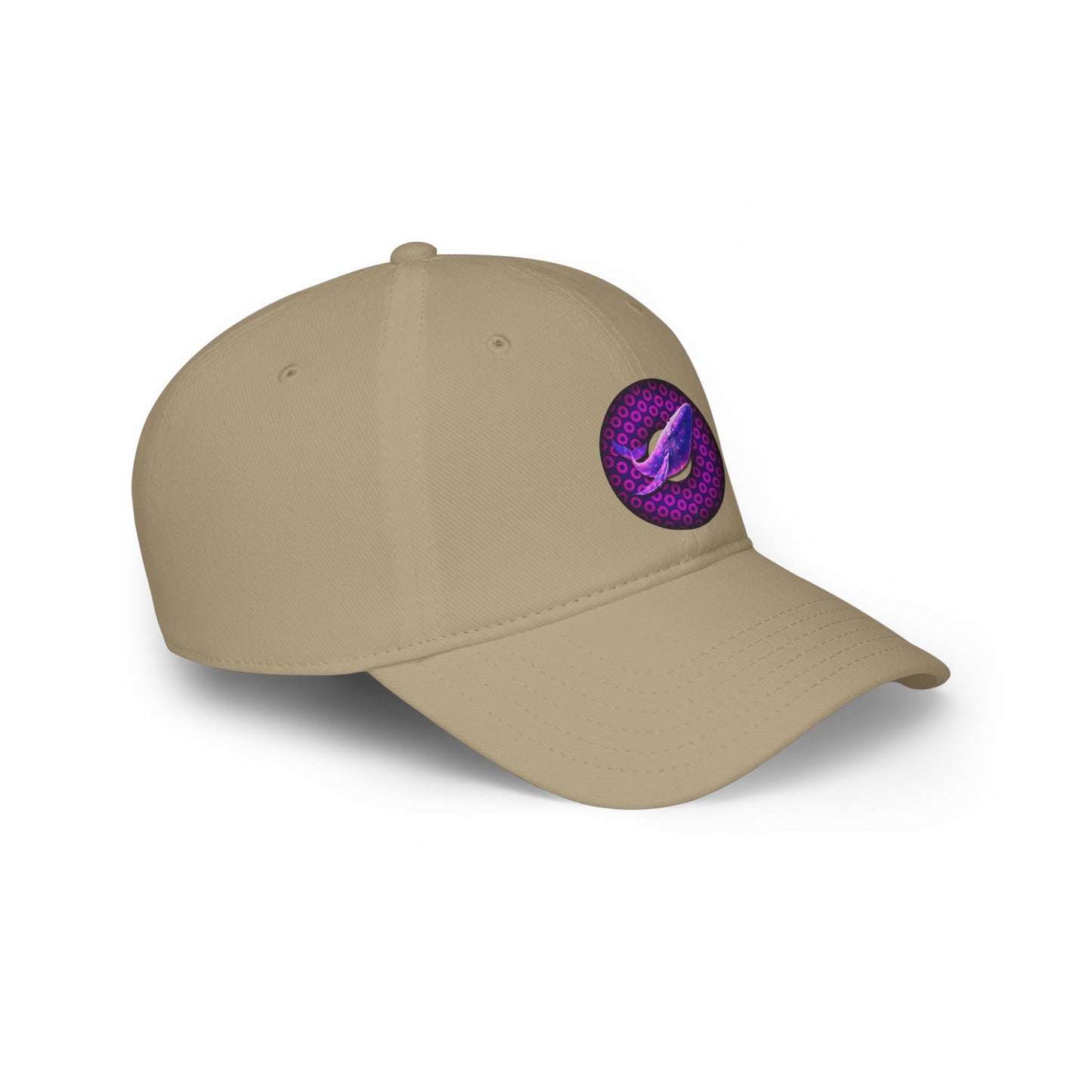 Lumpy Donut Baseball Cap - "Whale of a Good Donut Cap" - variant 1 - purple/magenta paradoxical donut w/