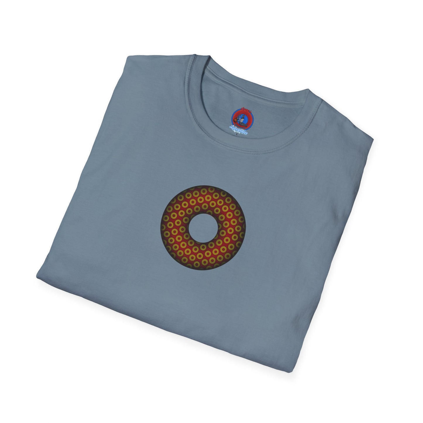 Plain Donuts/Unisex Soft-Style - "Plain Paradoxical Grided Donuts" - gold/burgundy donuts