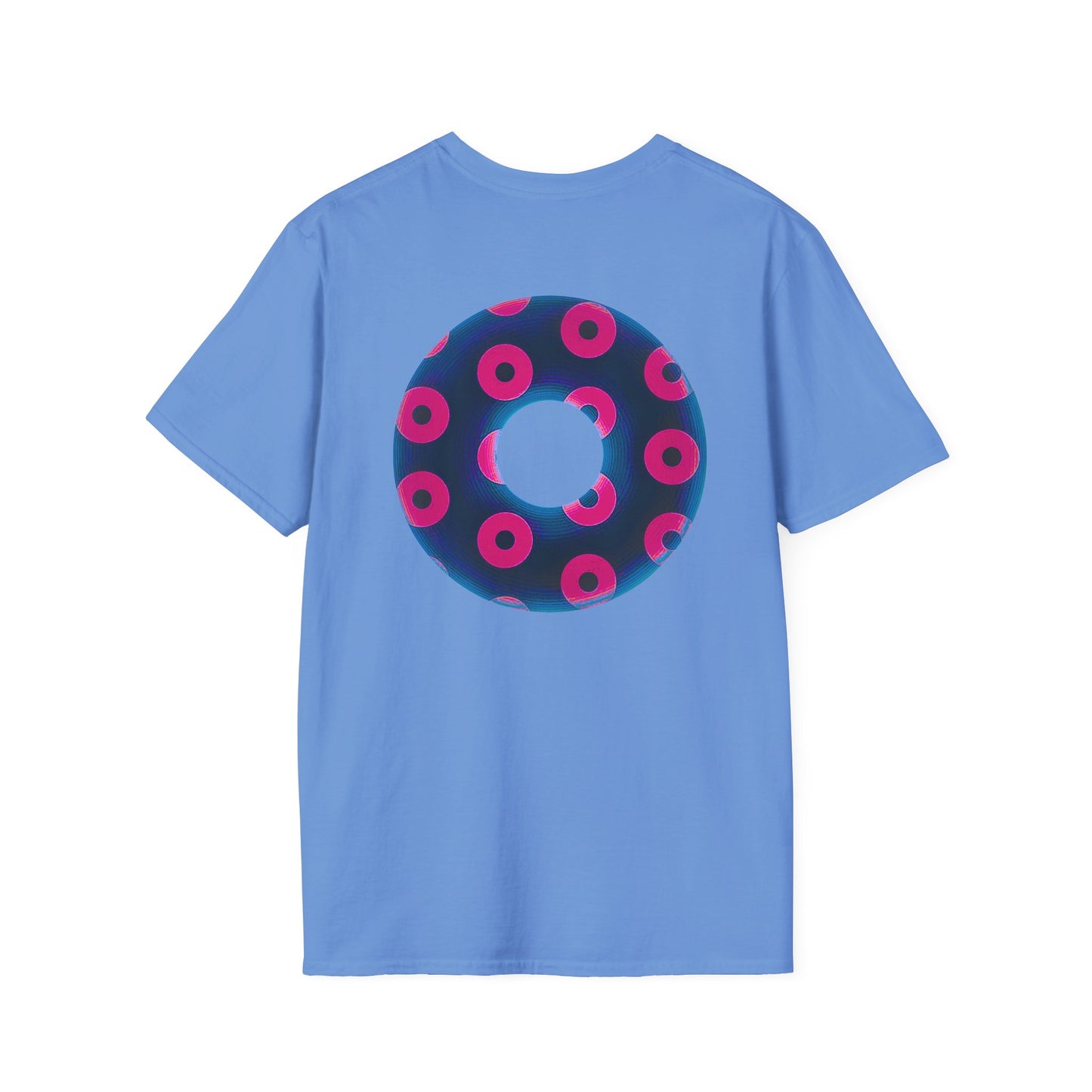 Plain Donuts/Unisex Soft-Style - "Plain Blimpy Paradoxical Donuts" - dark blue/hot pink donuts