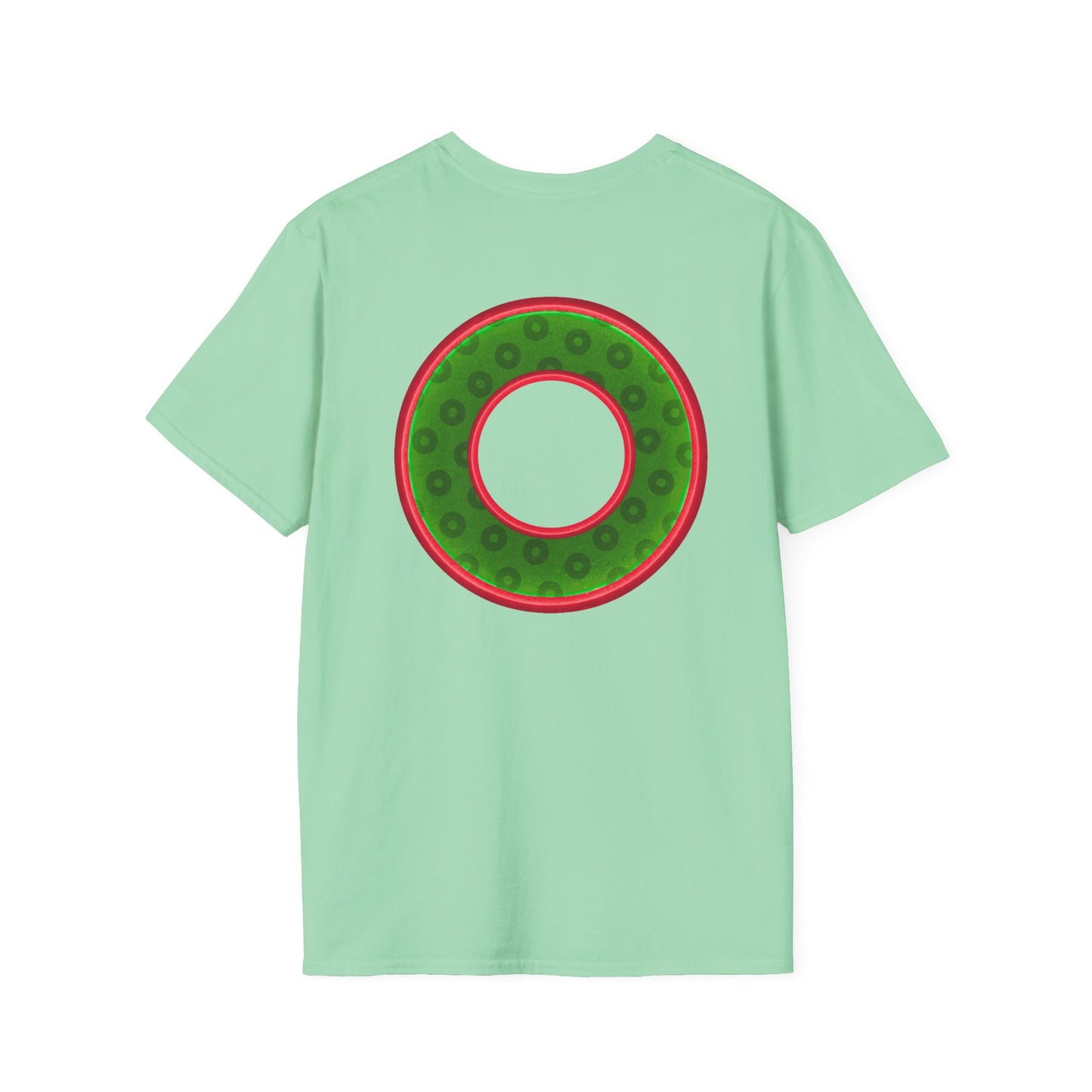 Plain Donuts/Unisex Soft-Style - "Plain Wide Mouthed Paradoxical Donuts" - Irish green/red donuts