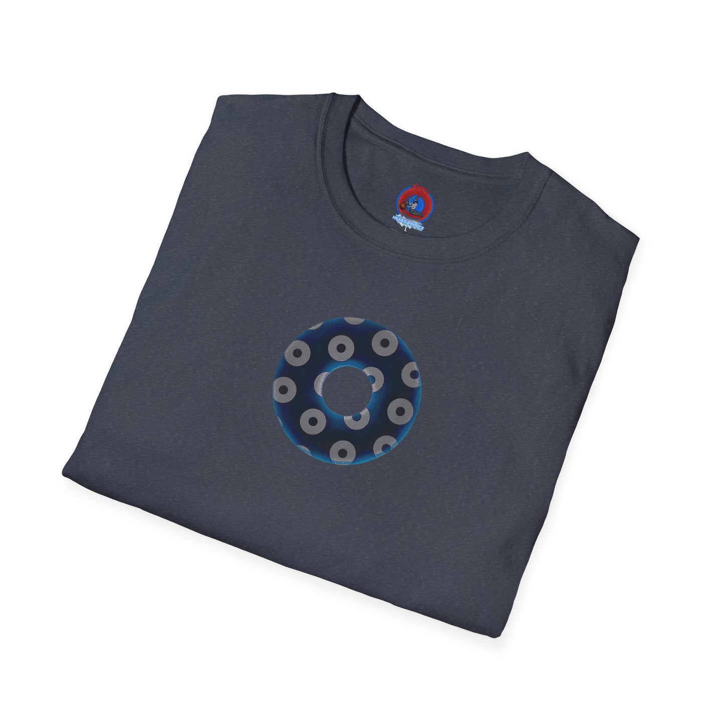 Plain Donuts/Unisex Soft-Style - "Plain Blimpy Paradoxical Donuts" - dark blue/off-white donuts