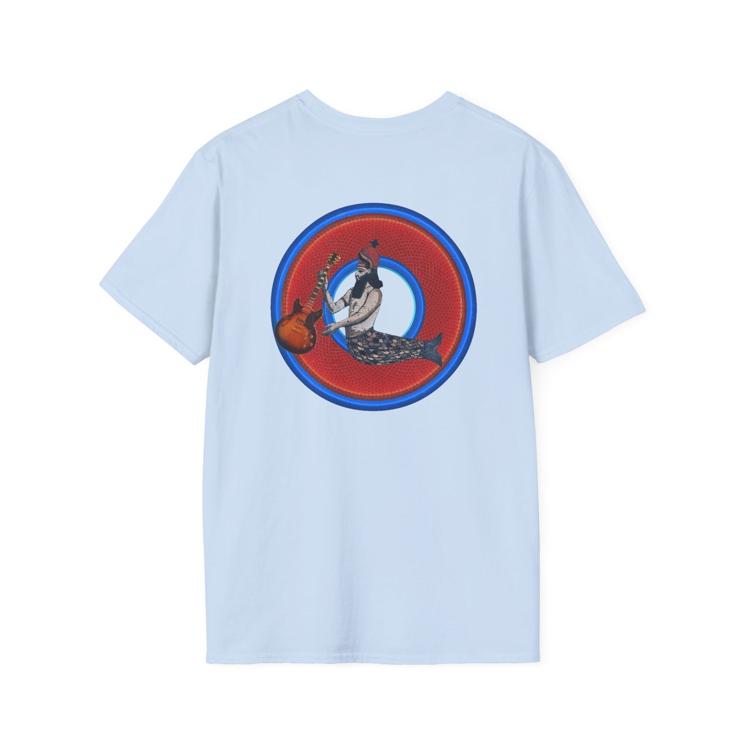 Classic Donut Tee - Unisex Soft-Style - "Doggone Dagon Donut - the Original Fish Head" - series 1.0  - red/blue donut