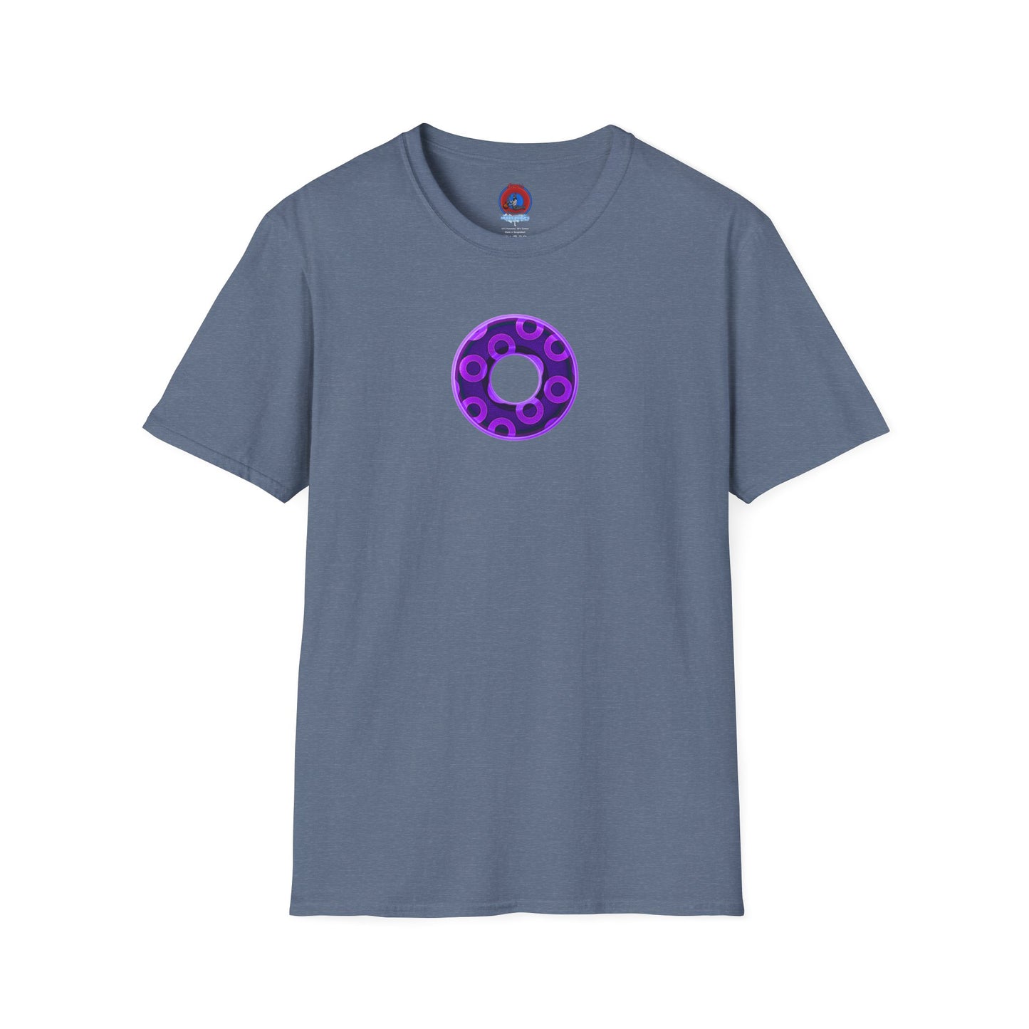 Plain Donuts/Unisex Soft-Style - "Plain Rustic Paradoxical Donuts" - light purple/dark purple donuts