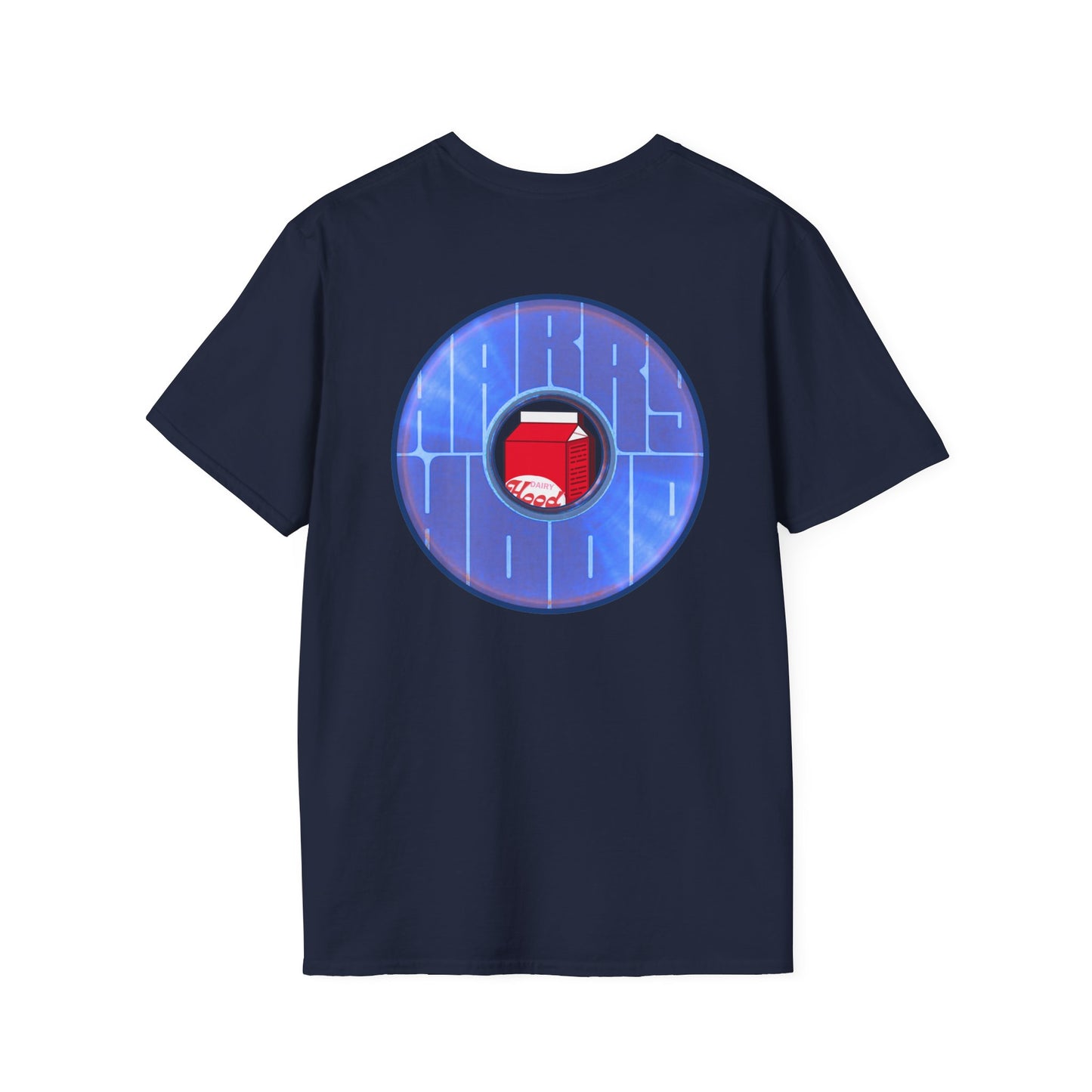 Classic Donut Tee - Unisex Soft-Style - "Harry Left His Shirt" - series 1.0  - variant 3 - purple/blue donut