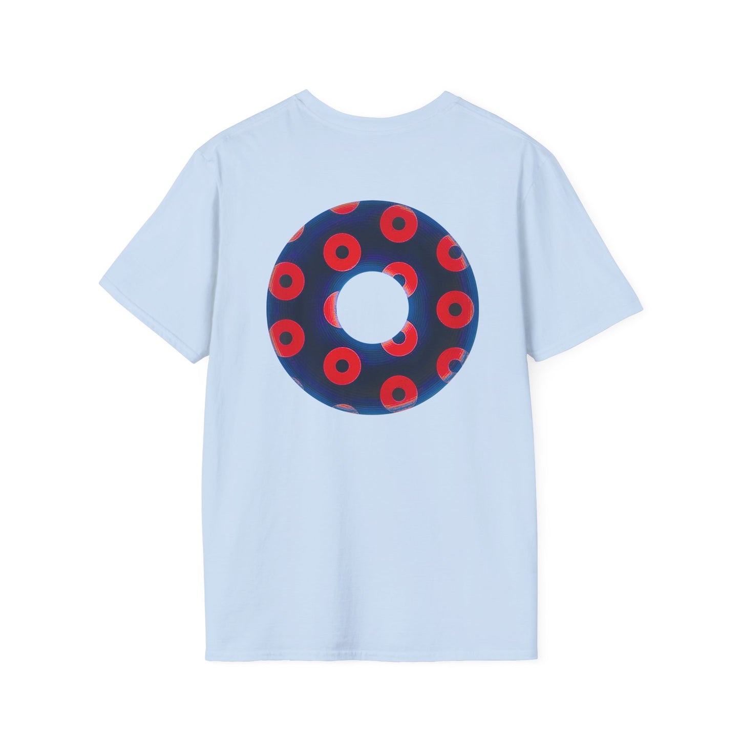 Plain Donuts/Unisex Soft-Style - "Plain Blimpy Paradoxical Donuts" - dark navy/bright red donuts