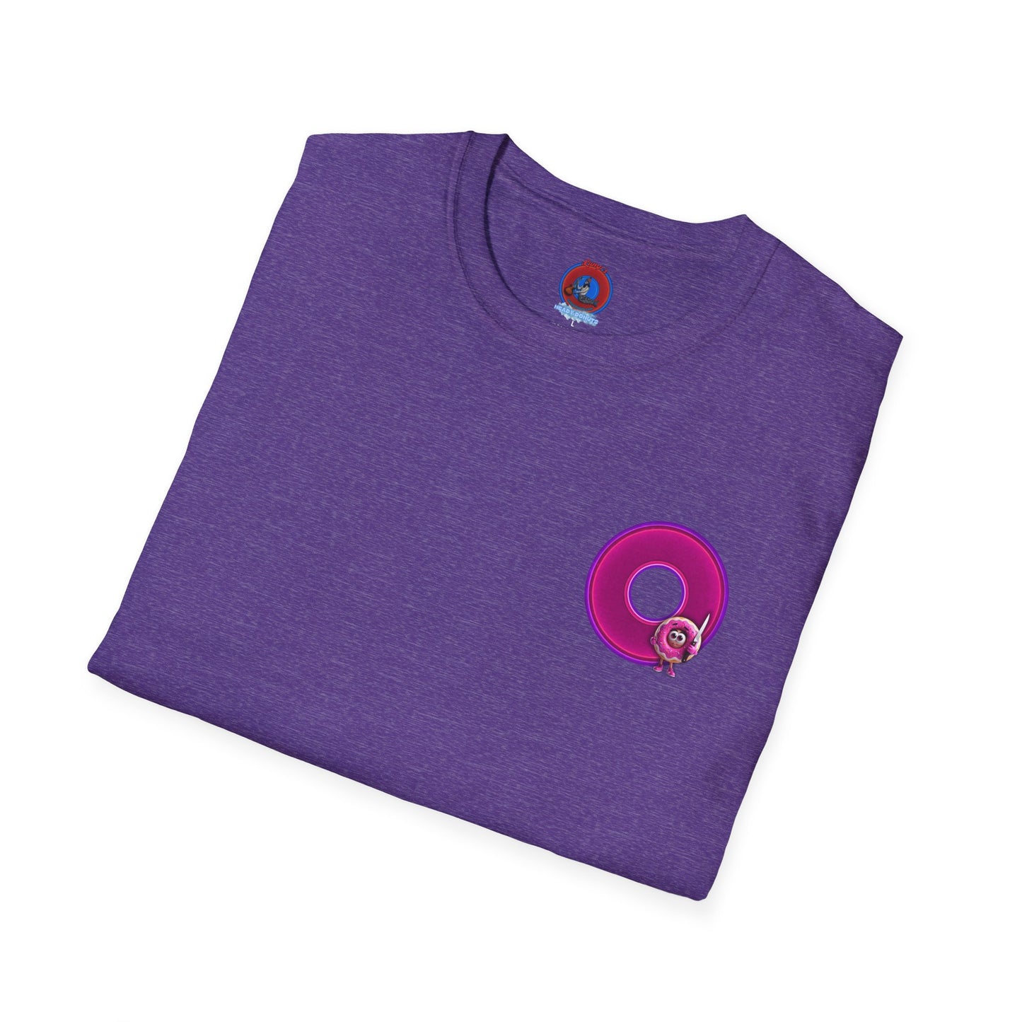 Classic Donut Tee - Unisex Soft-Style - "My Friend the Donut " - series 1.0  - variant 3 - magenta/purple donut