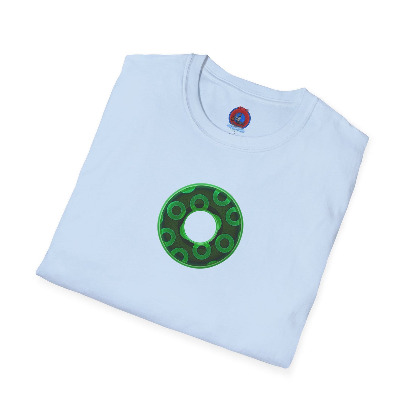 Plain Donuts/Unisex Soft-Style - "Plain Rustic Paradoxical Donuts" - light green/dark green donuts