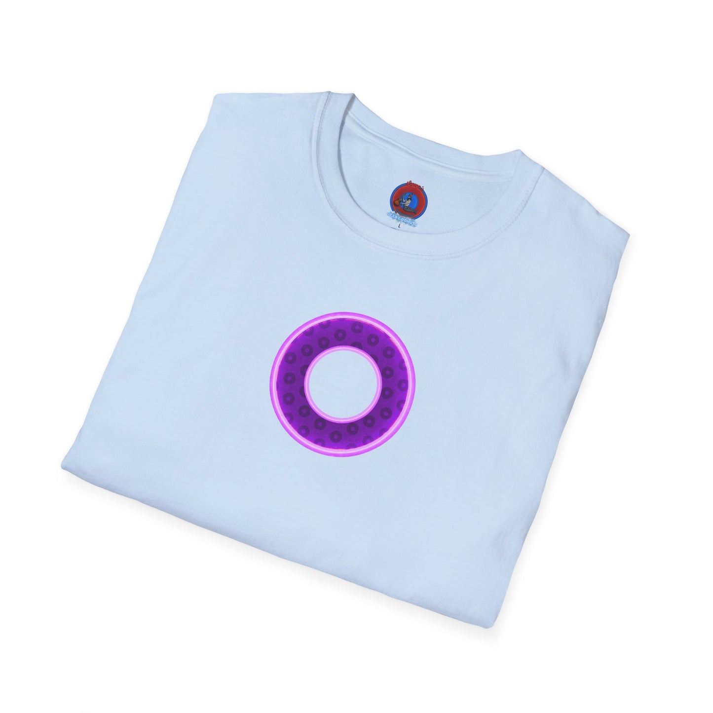 Plain Donuts/Unisex Soft-Style - "Plain Wide Mouthed Paradoxical Donuts" - dark purple/light purple donuts