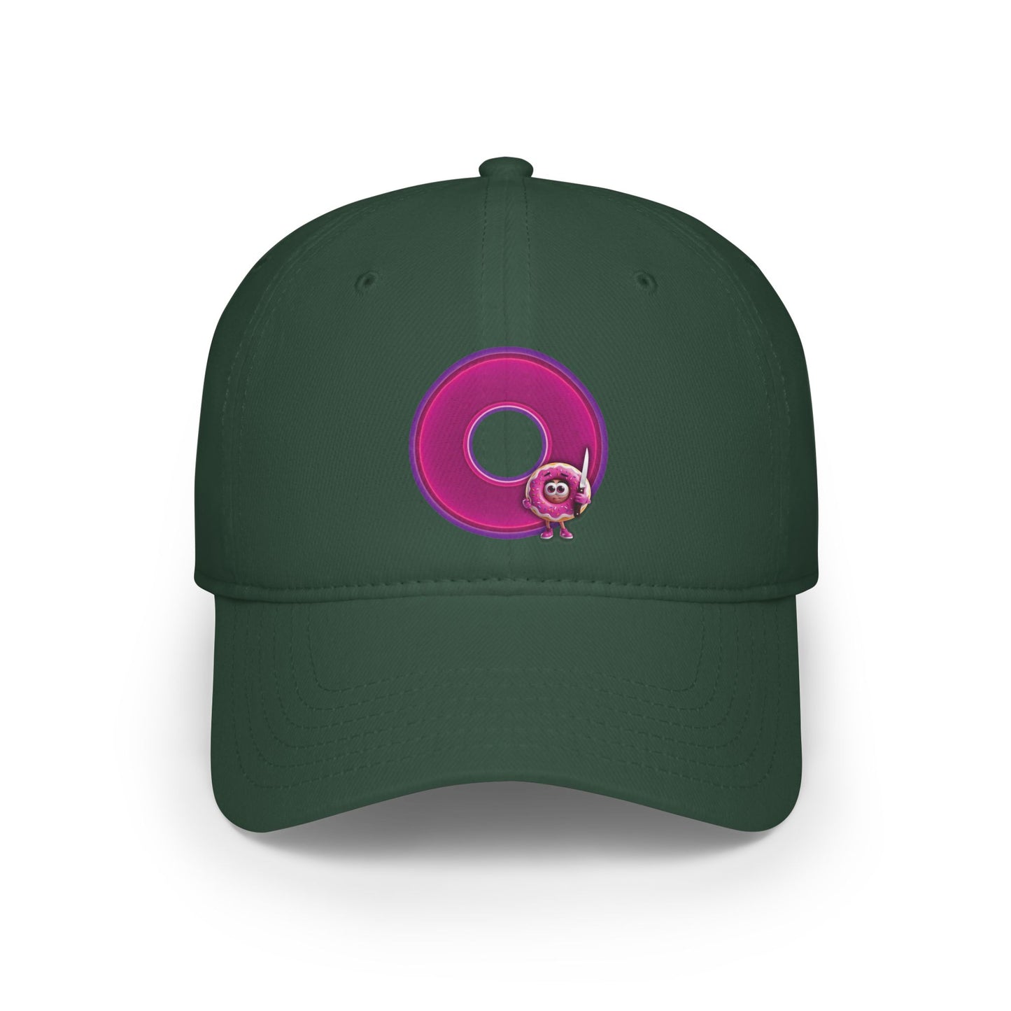 Lumpy Donut Baseball Cap - "My Phriend The Donut's Cap" - variant 3 - magenta vivid donut w/