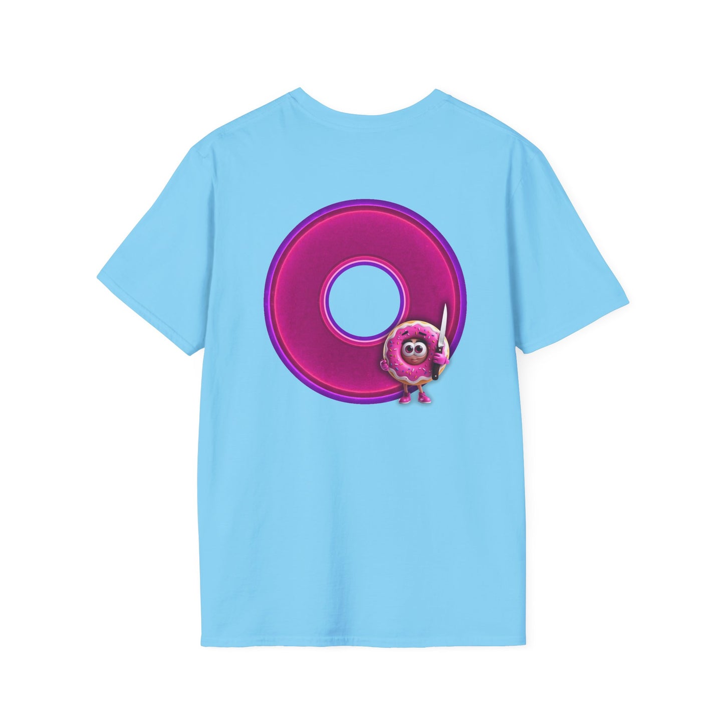 Classic Donut Tee - Unisex Soft-Style - "My Friend the Donut " - series 1.0  - variant 3 - magenta/purple donut