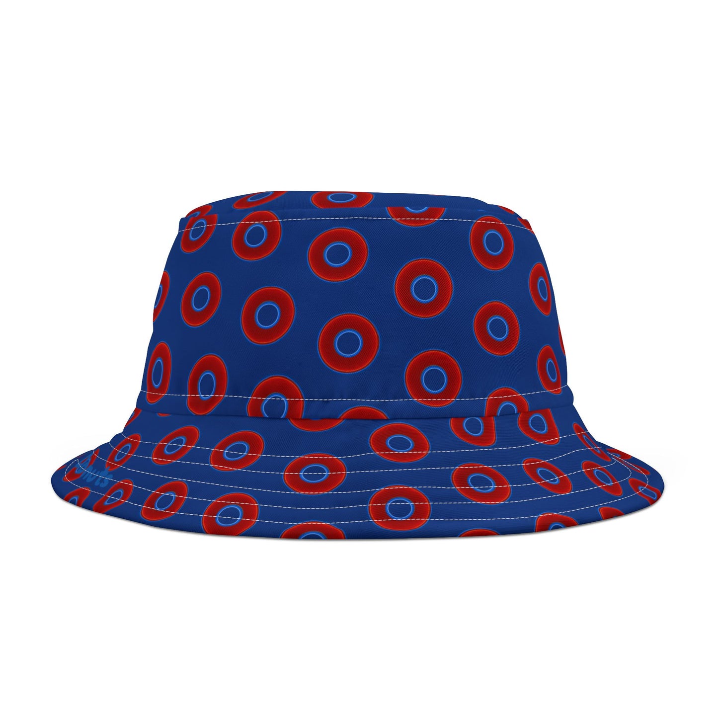 Phishermen's Cap - "Traditional Donut Print" - red/blue vivid donuts