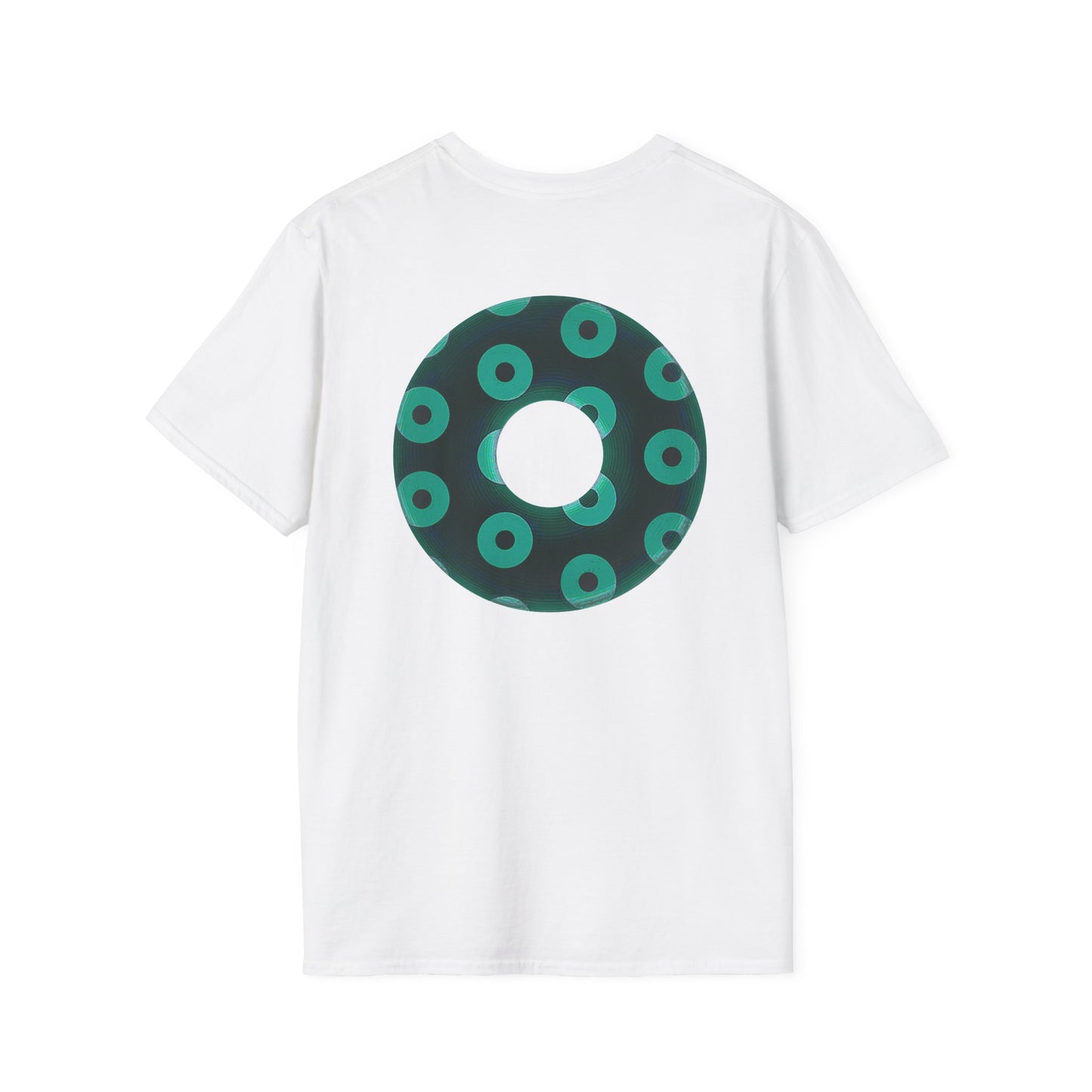 Plain Donuts/Unisex Soft-Style - "Plain Blimpy Paradoxical Donuts" - dark green/seafoam green donuts