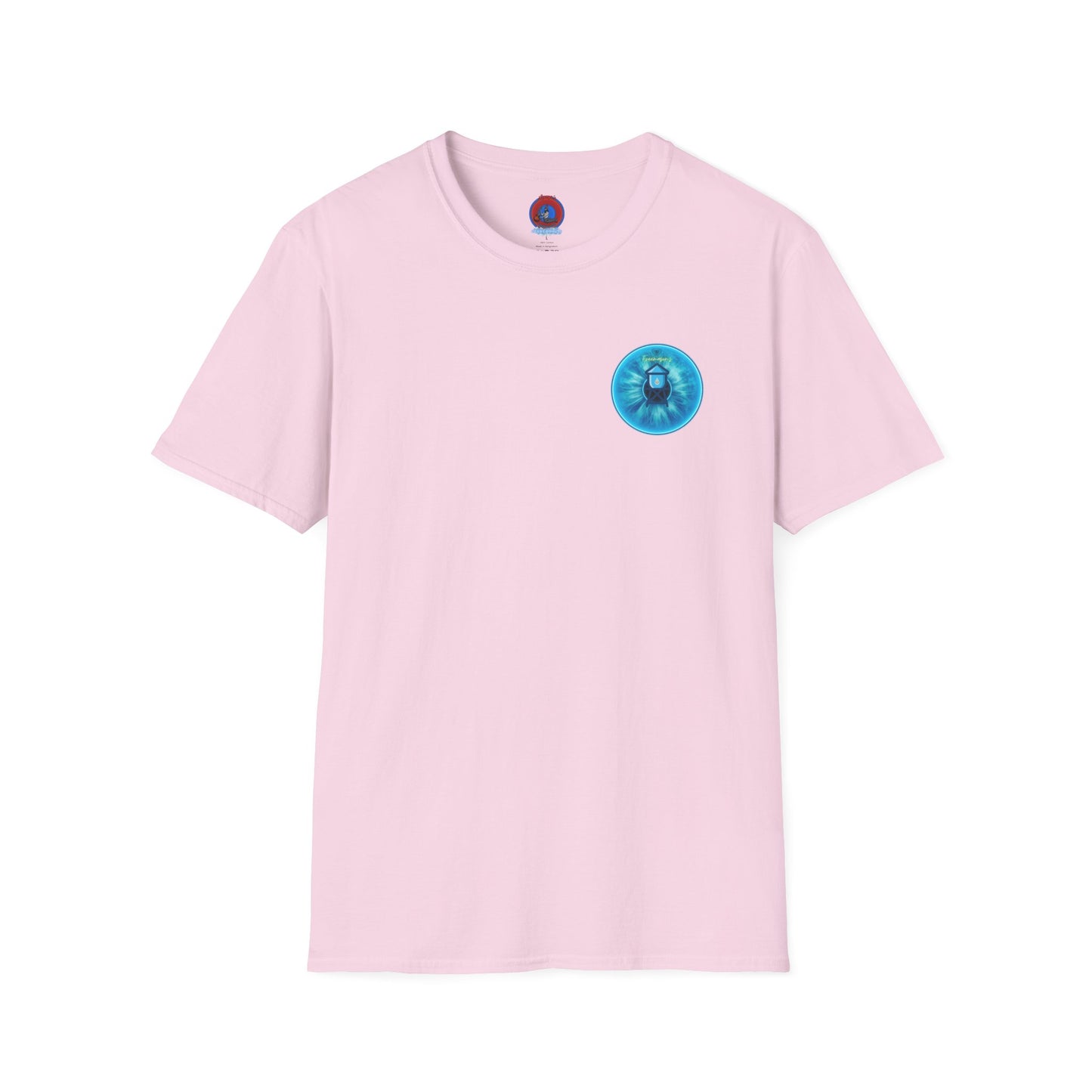 Classic Donut Tee - Unisex Soft-Style - "The Peering Donut of Opacity" - light blue idonut - variant 1