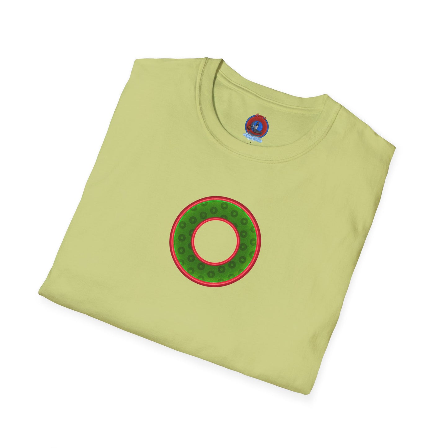 Plain Donuts/Unisex Soft-Style - "Plain Wide Mouthed Paradoxical Donuts" - Irish green/red donuts