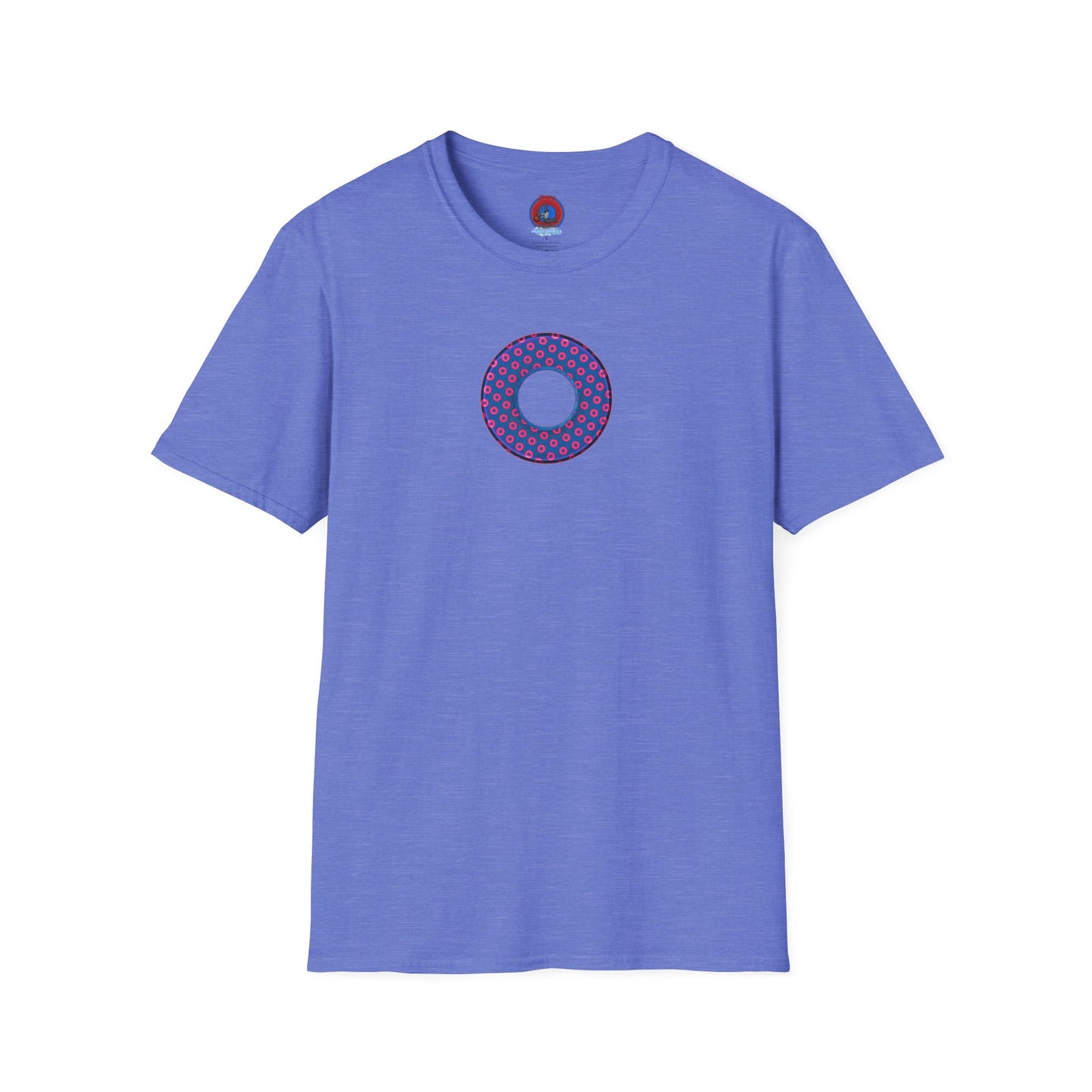 Plain Donuts/Unisex Soft-Style - "Plain Electric Paradoxical Donuts" - hot pink/navy blue donuts