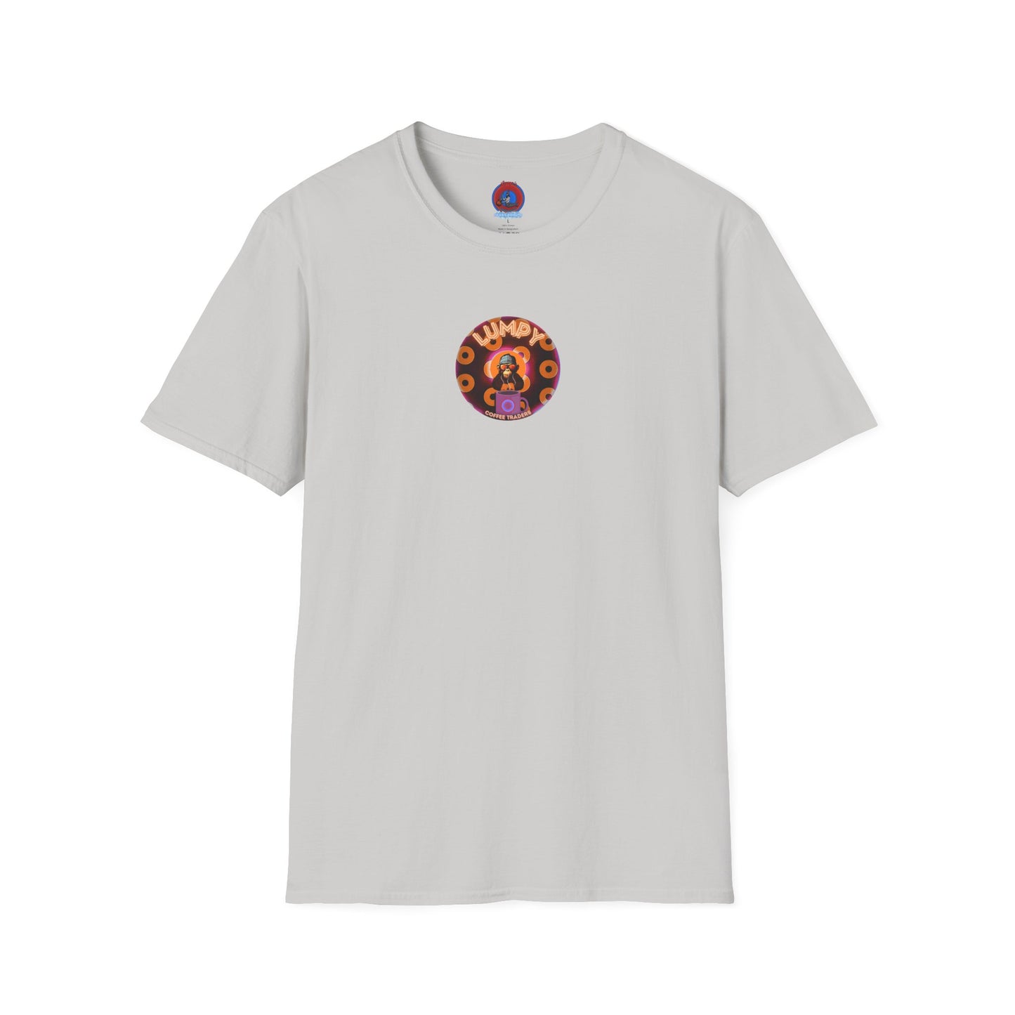 Coffee Traders Tee - Unisex Soft-Style - "Blastoff " - paradoxical donuts - variant 2 - logo front/mothership back