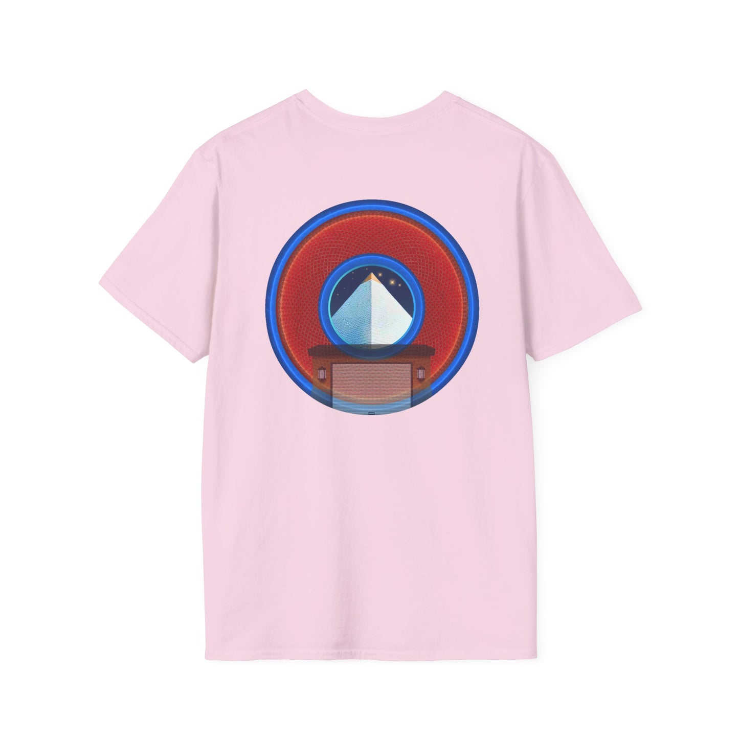 Classic Donut Tee - Unisex Soft-Style - "Limestone Donuts so Large" - variant 2 - red donuts w/garage